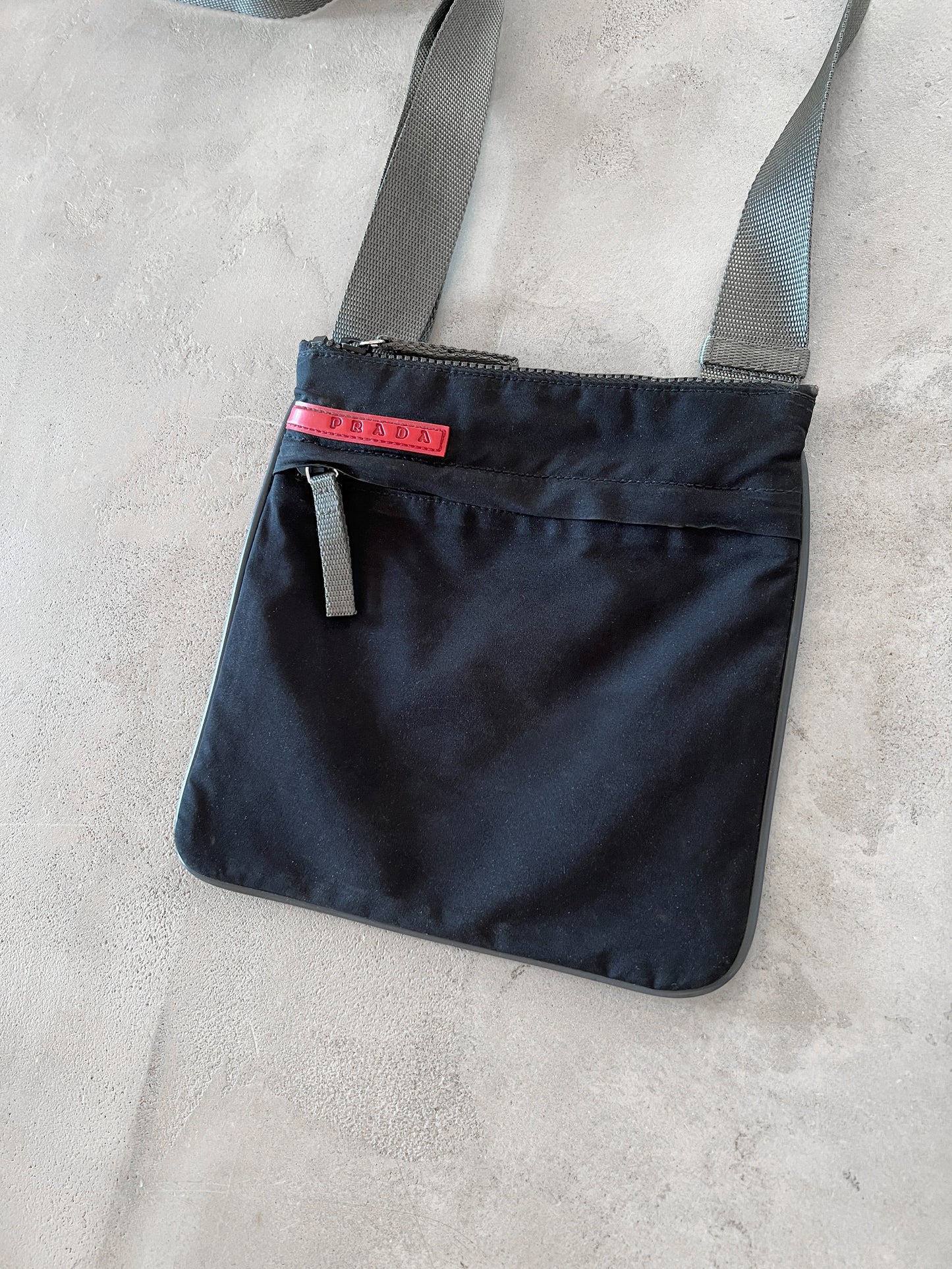 BLACK PRADA LINEA ROSSA BAG - 2000S