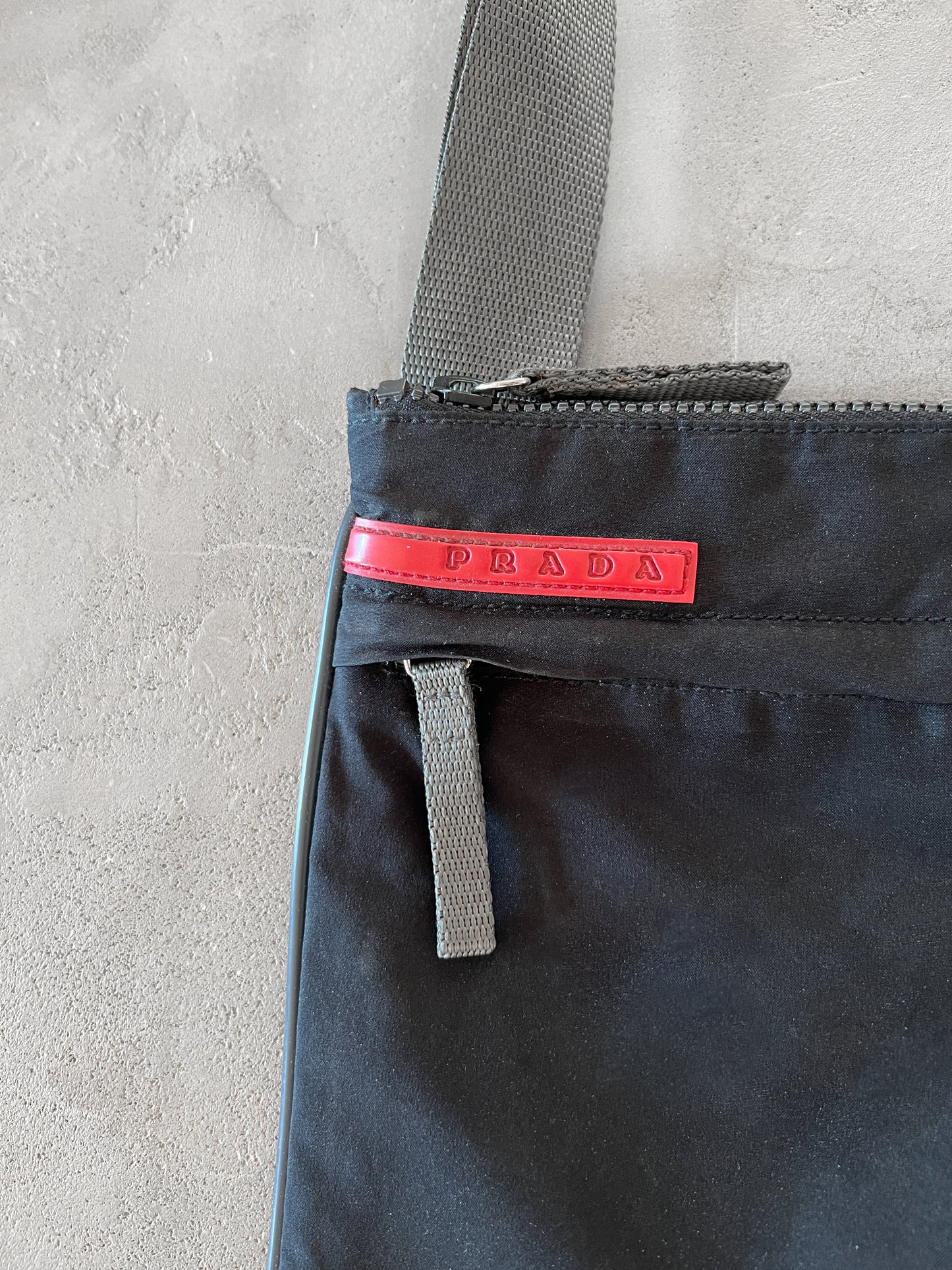 BLACK PRADA LINEA ROSSA BAG - 2000S