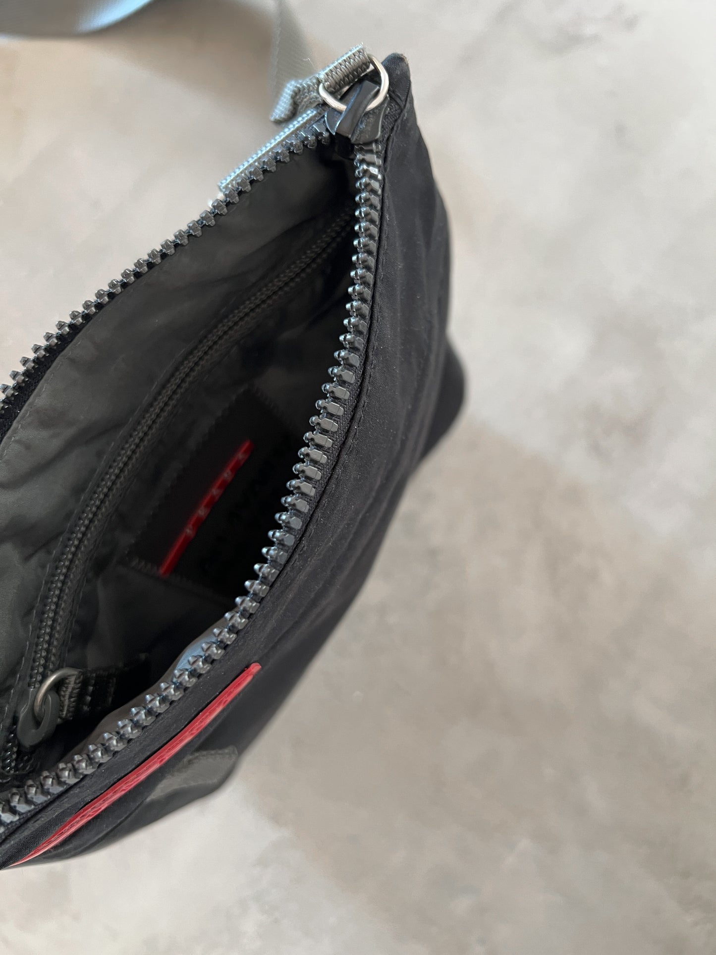 BLACK PRADA LINEA ROSSA BAG - 2000S