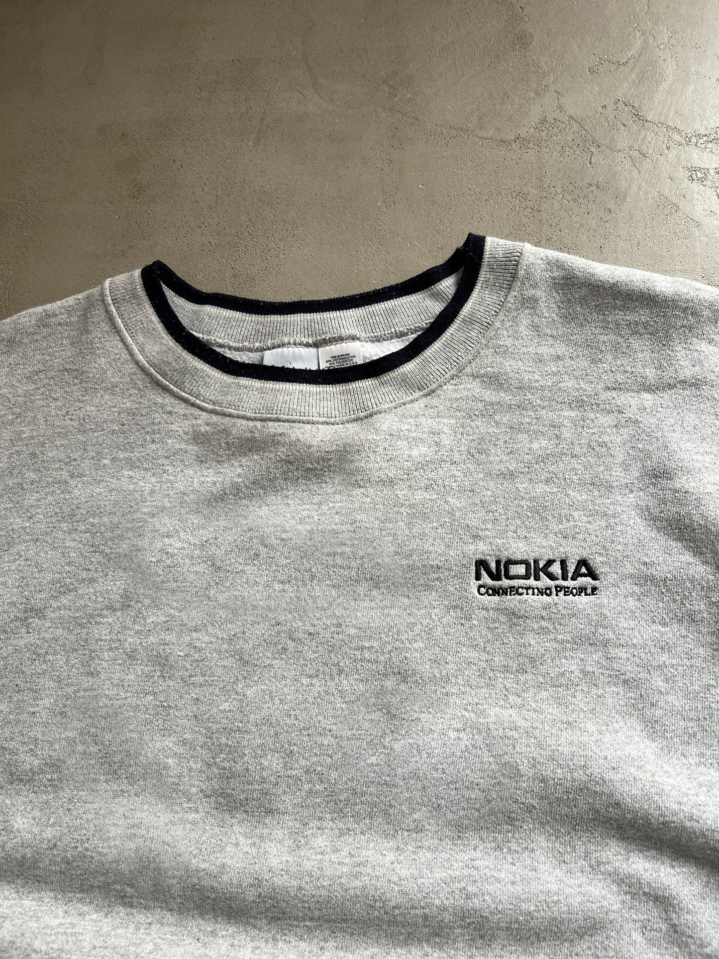 GREY NOKIA SWEATER - 1990S - XL