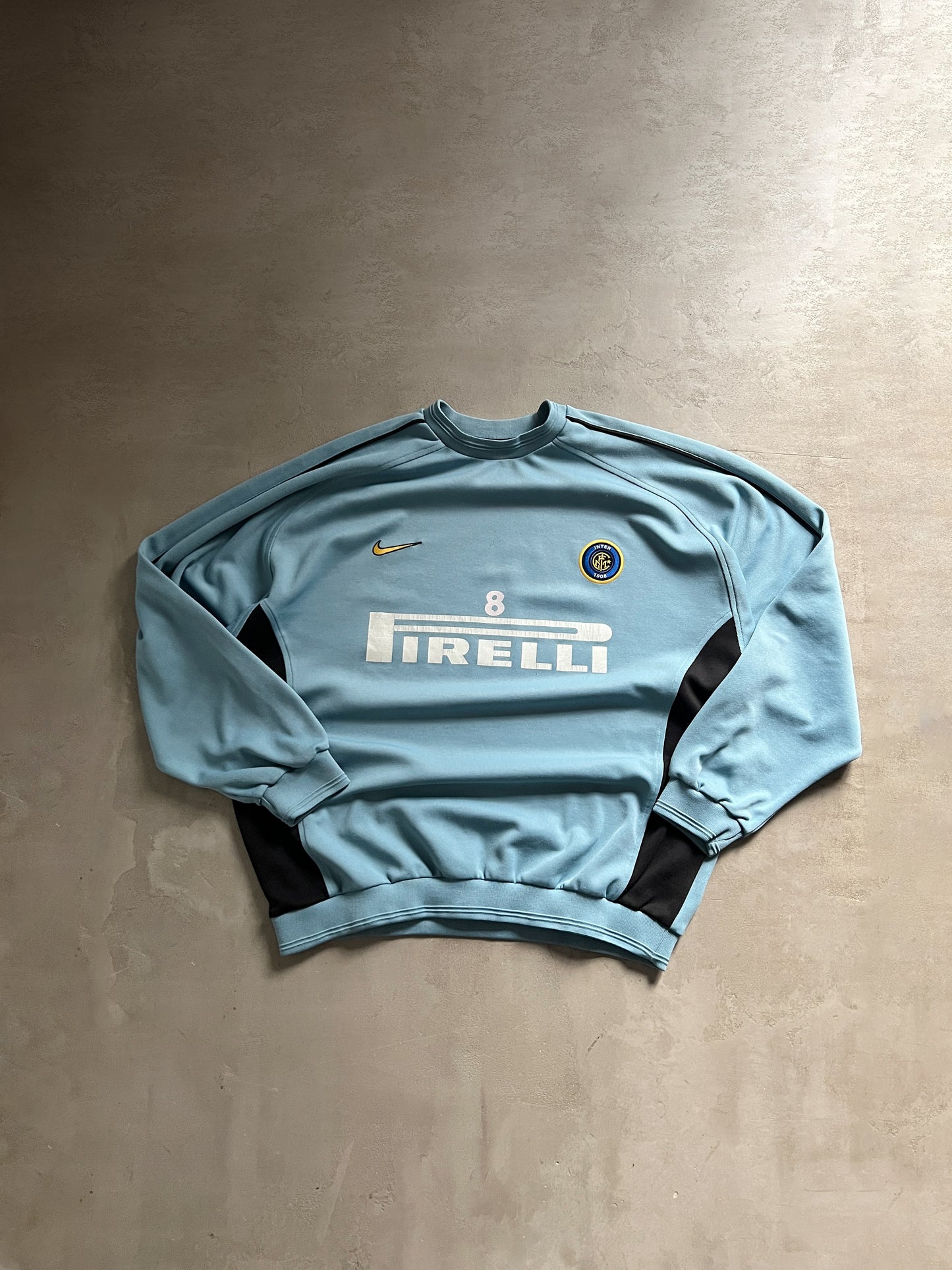 BABY BLUE INTER MILAN NIKE SWEATER - 2000S - L/XL