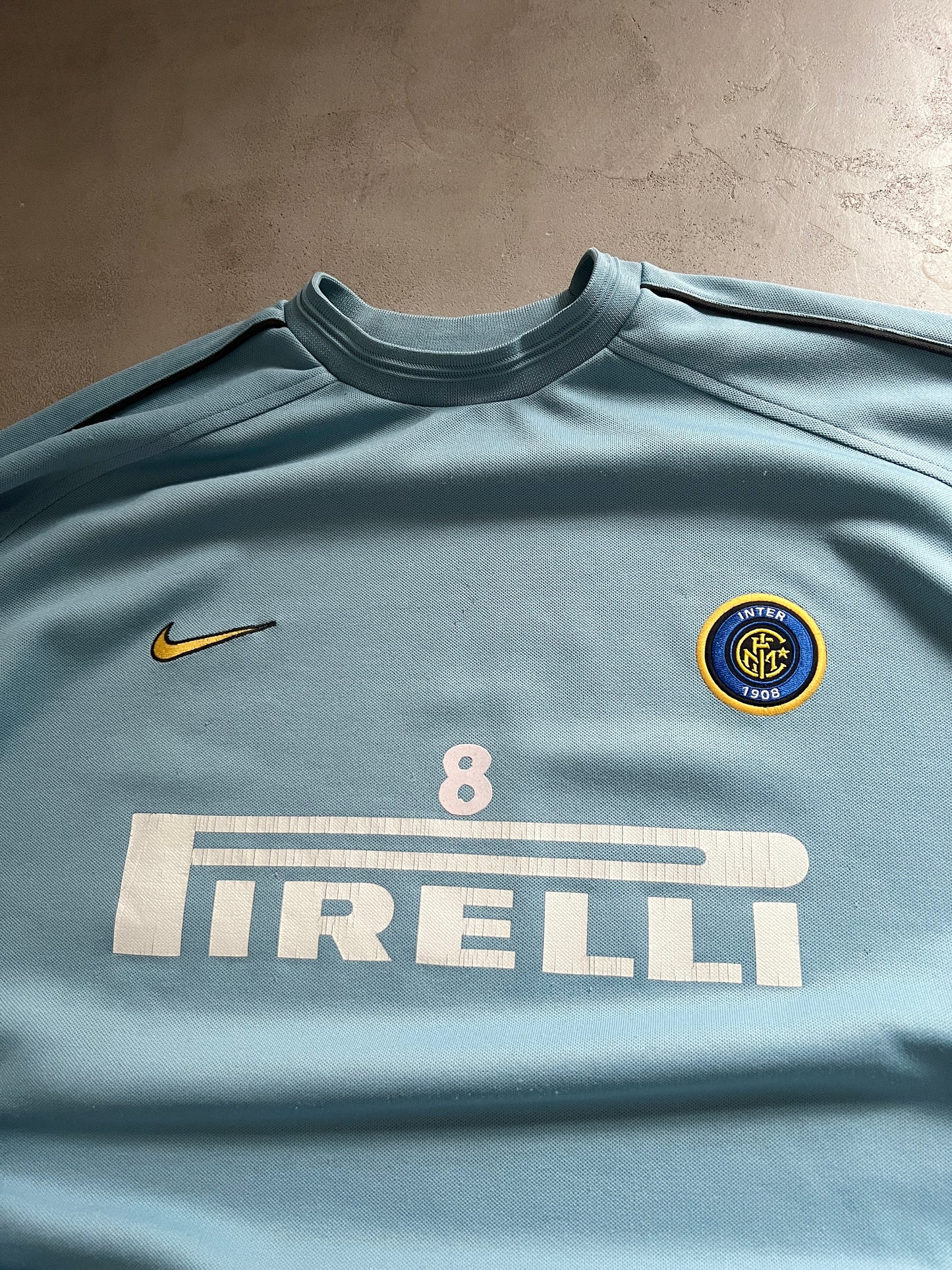 BABY BLUE INTER MILAN NIKE SWEATER - 2000S - L/XL