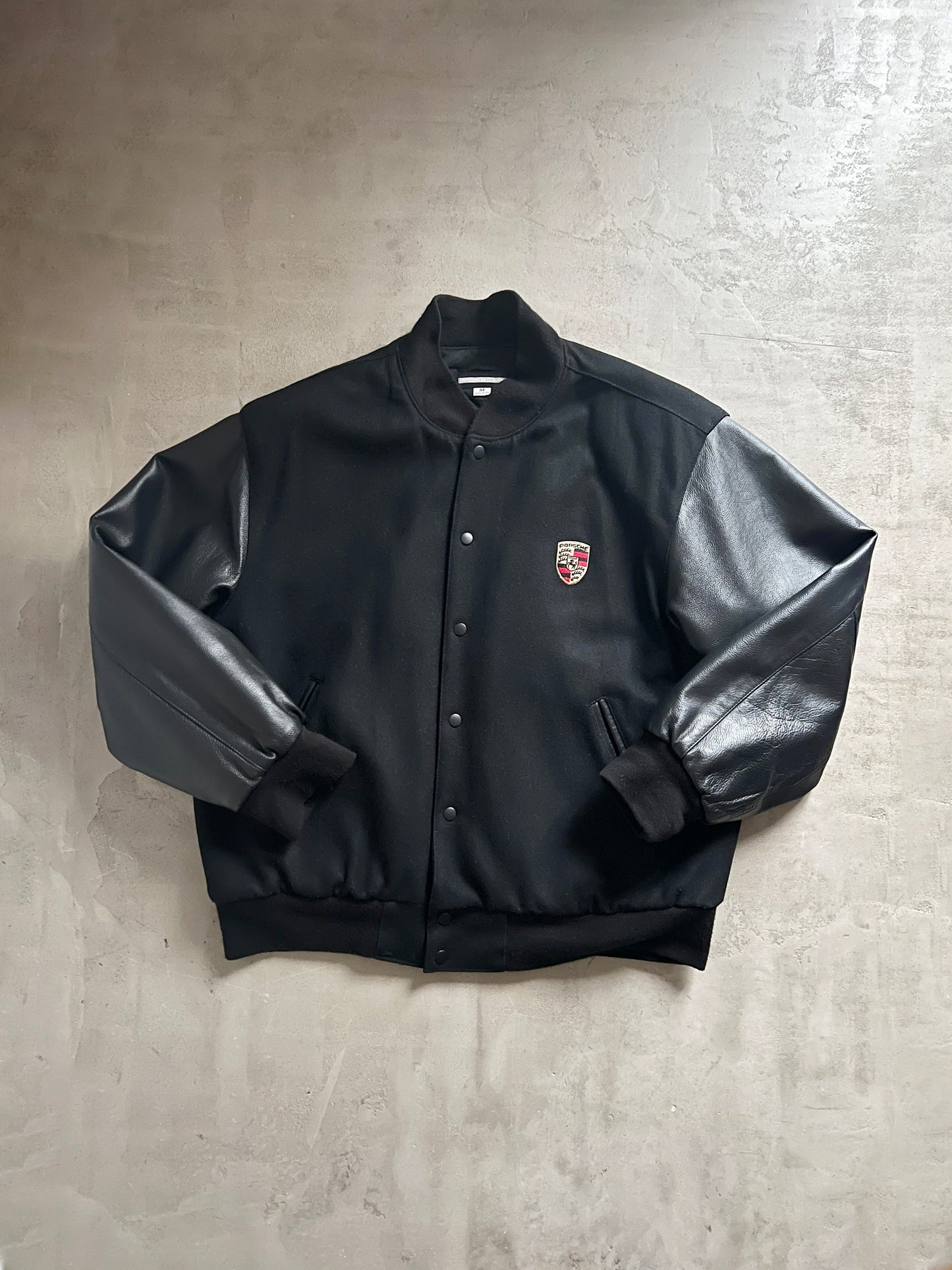 BLACK PORSCHE JACKET - 1990S - XL/XXL