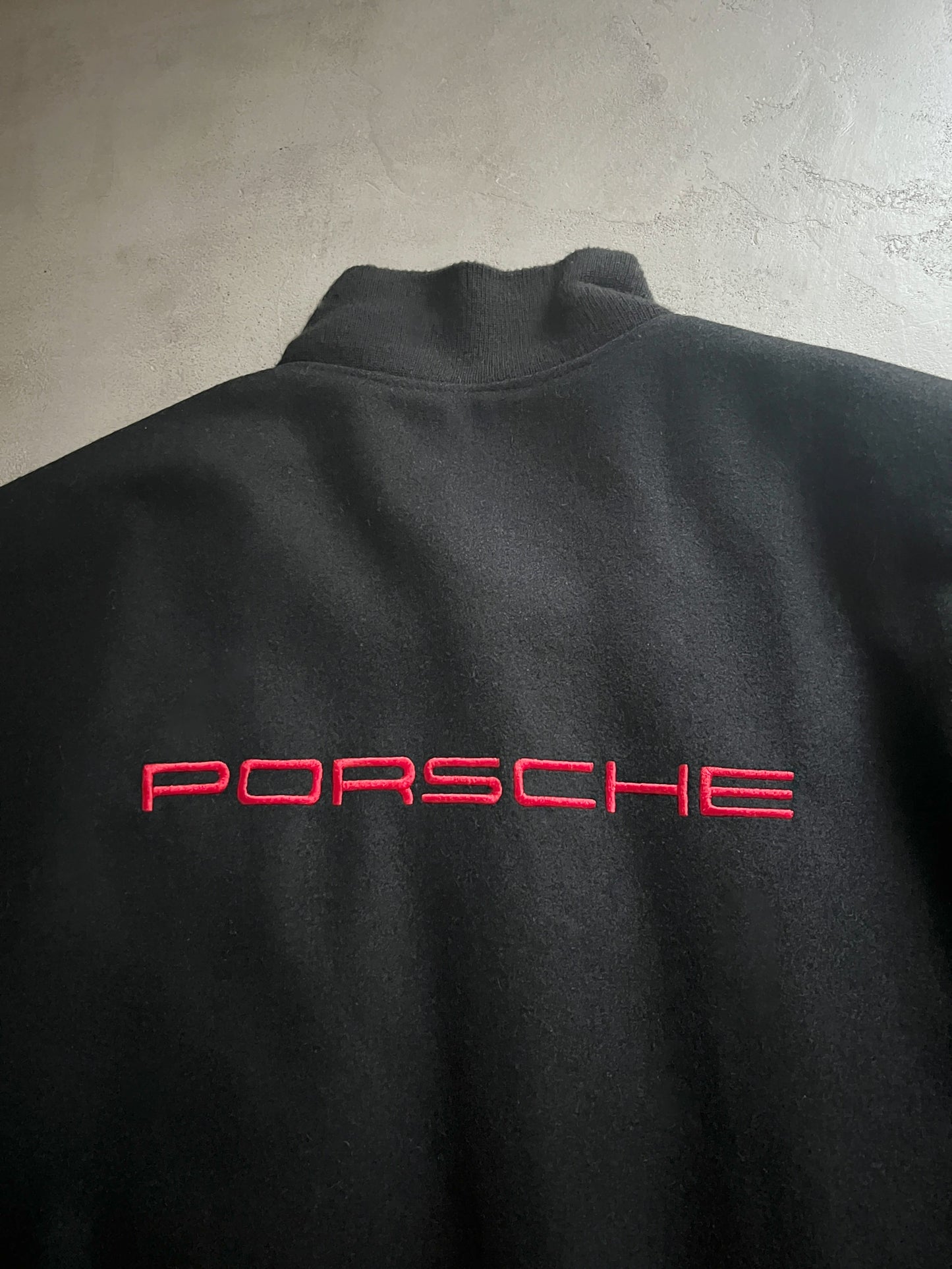 BLACK PORSCHE JACKET - 1990S - XL/XXL