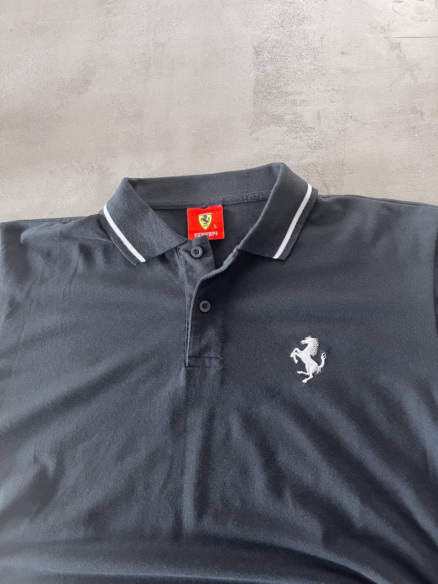 BLACK FERRARI POLO - 1990S - M