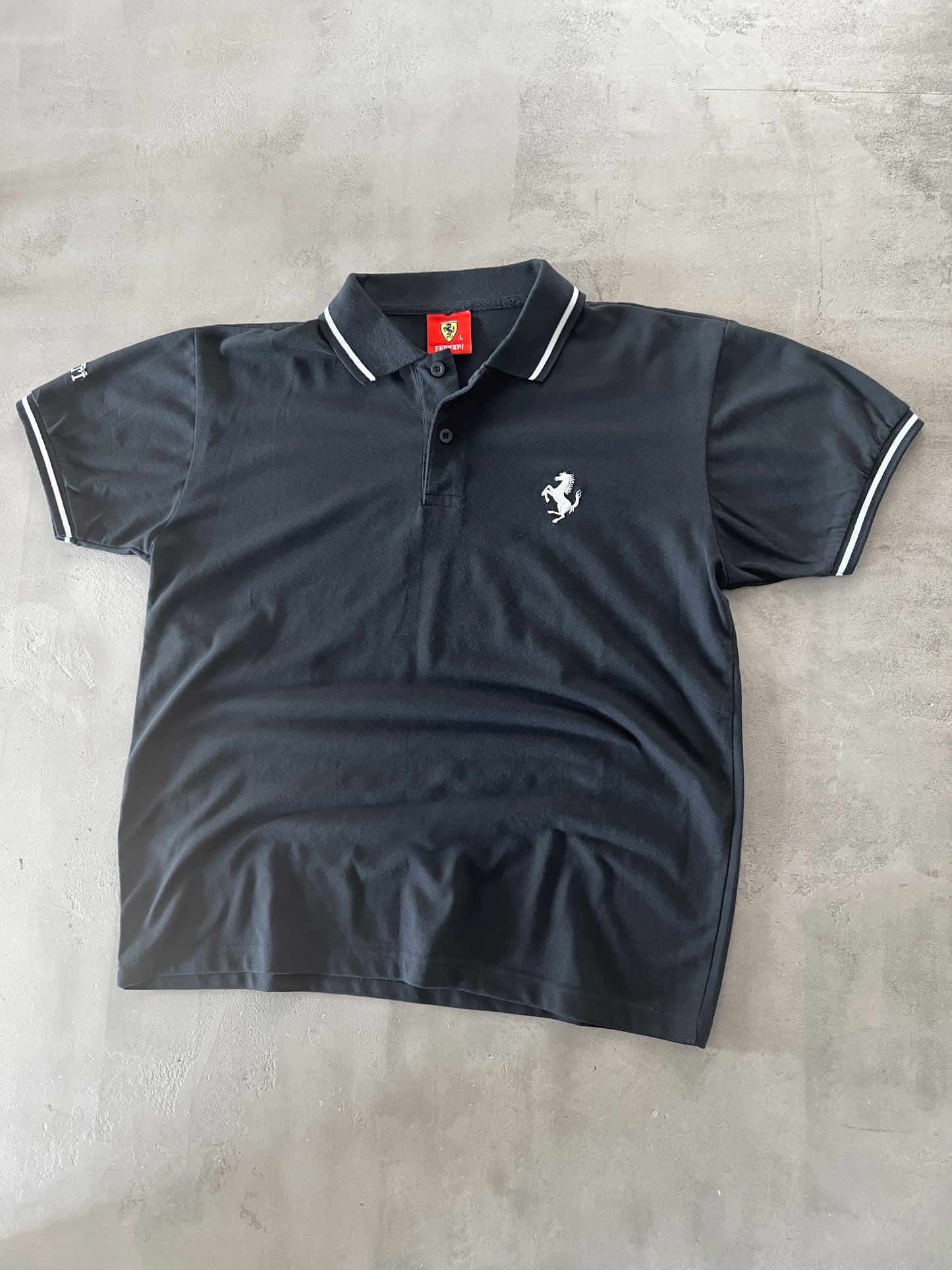 BLACK FERRARI POLO - 1990S - M