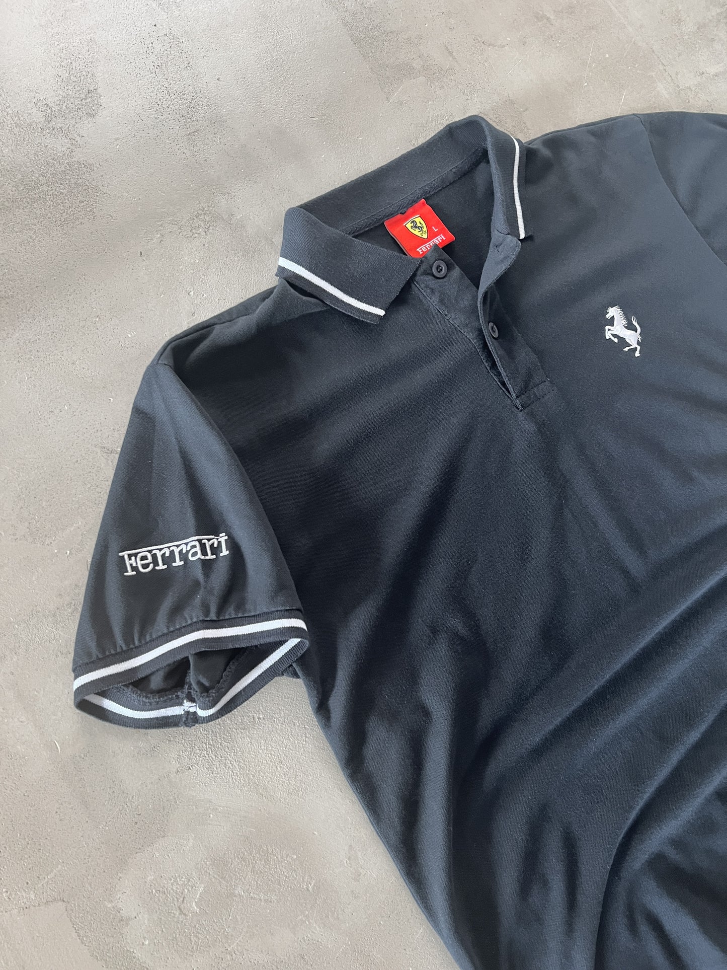 BLACK FERRARI POLO - 1990S - M
