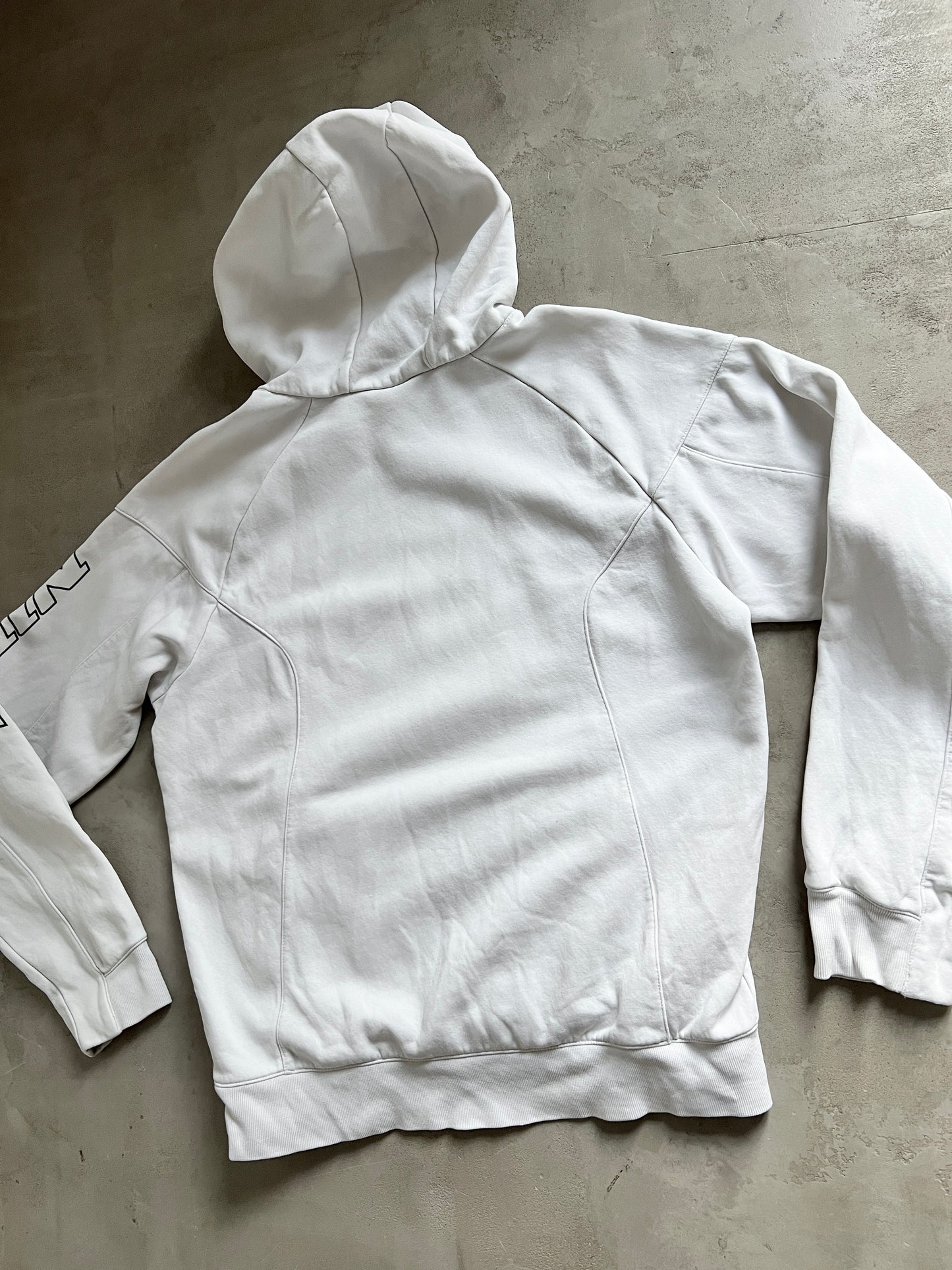 WHITE NIKE HOODIE - 2000S - M