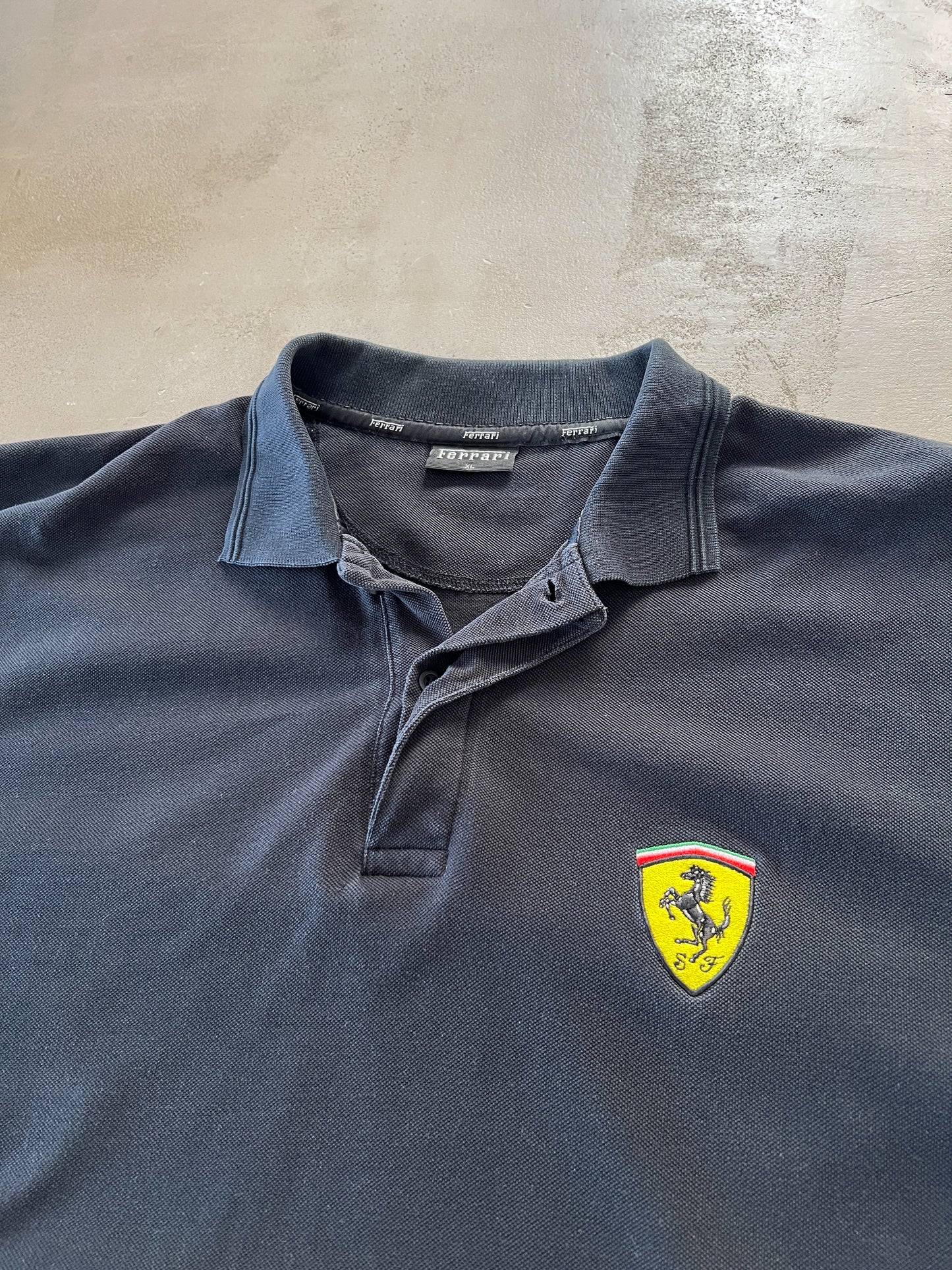 BLACK FERRARI POLO - 1990S - XL