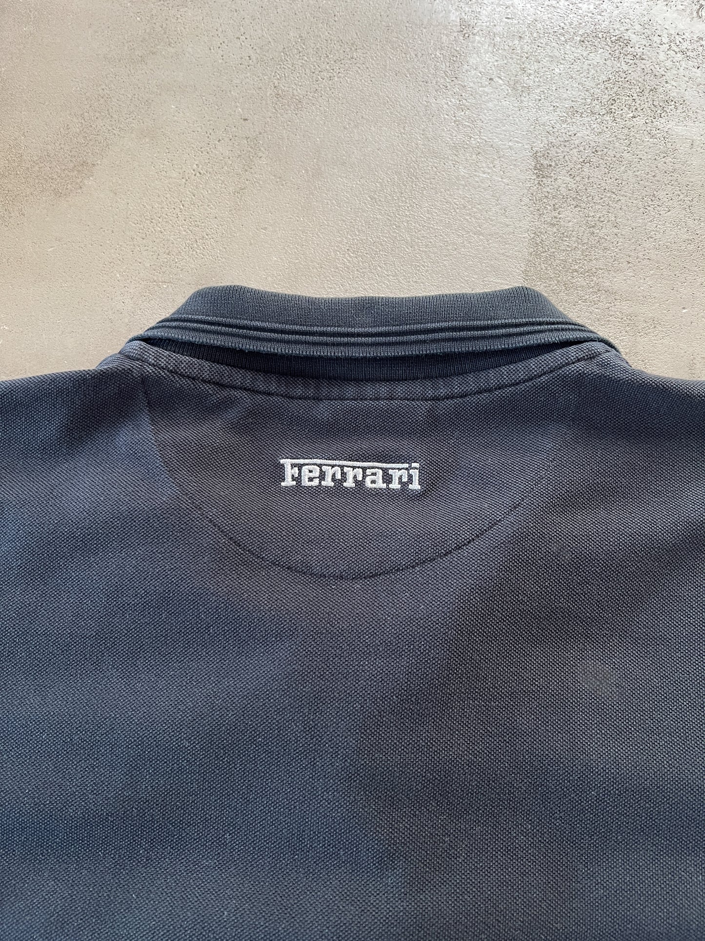 BLACK FERRARI POLO - 1990S - XL