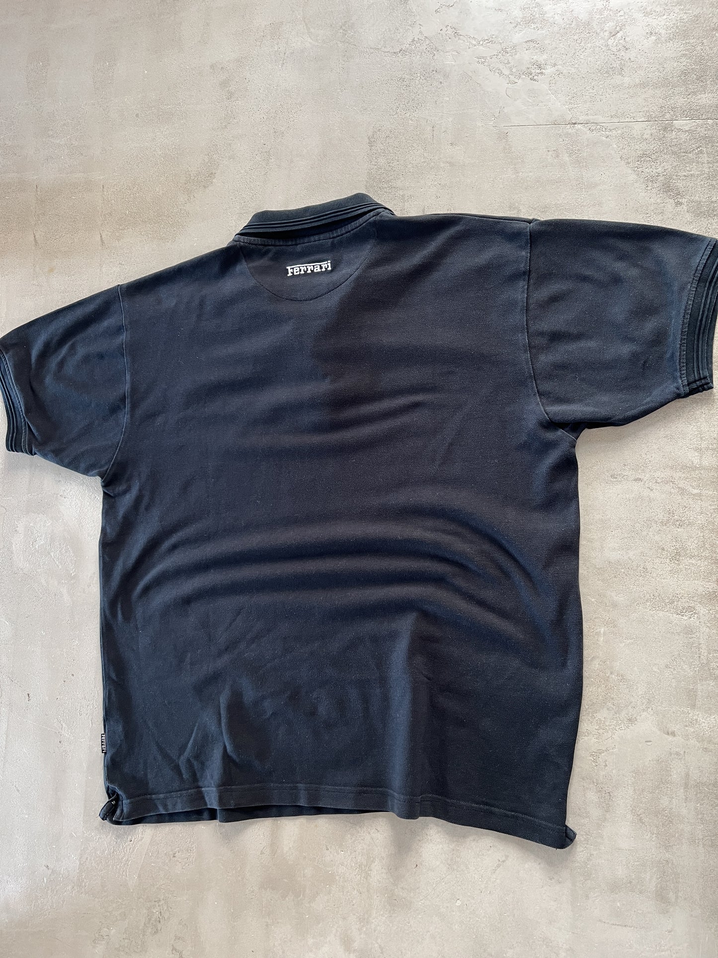 BLACK FERRARI POLO - 1990S - XL