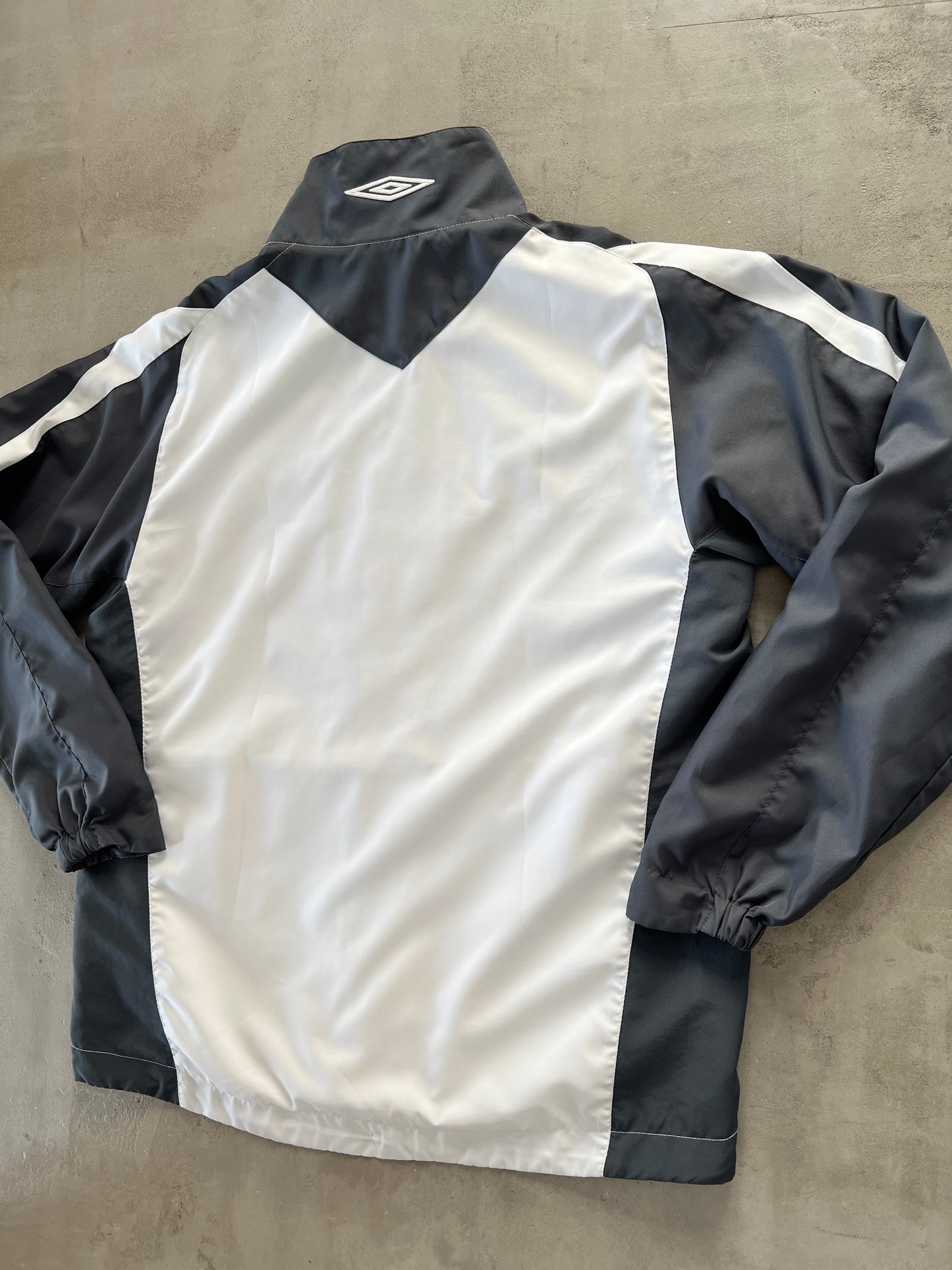 WHITE OLYMPIQUE LYON UMBRO TRACK JACKET - 2000S - L/XL