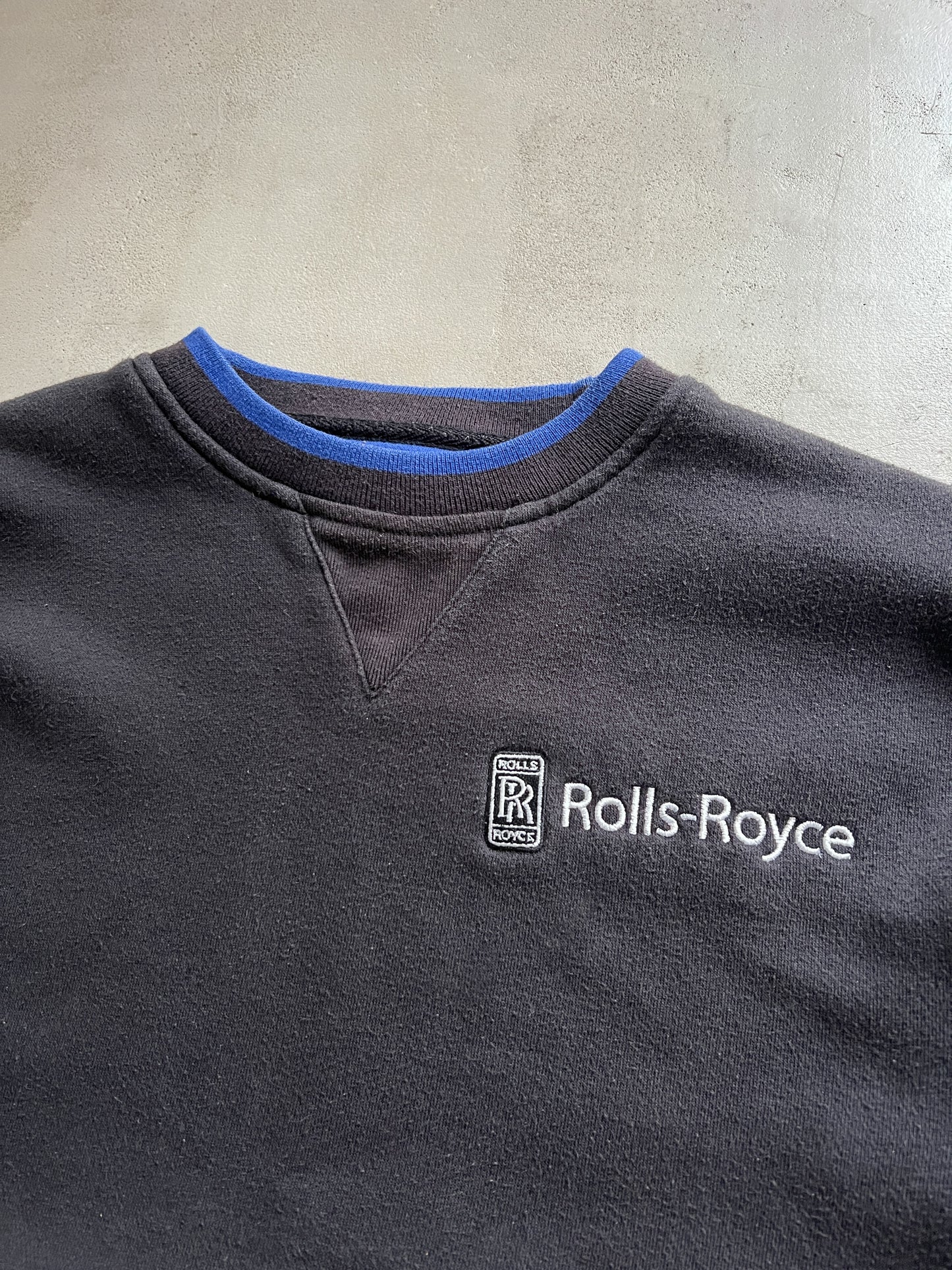 BLACK ROLLS ROYCE SWEATER - 1990S - M