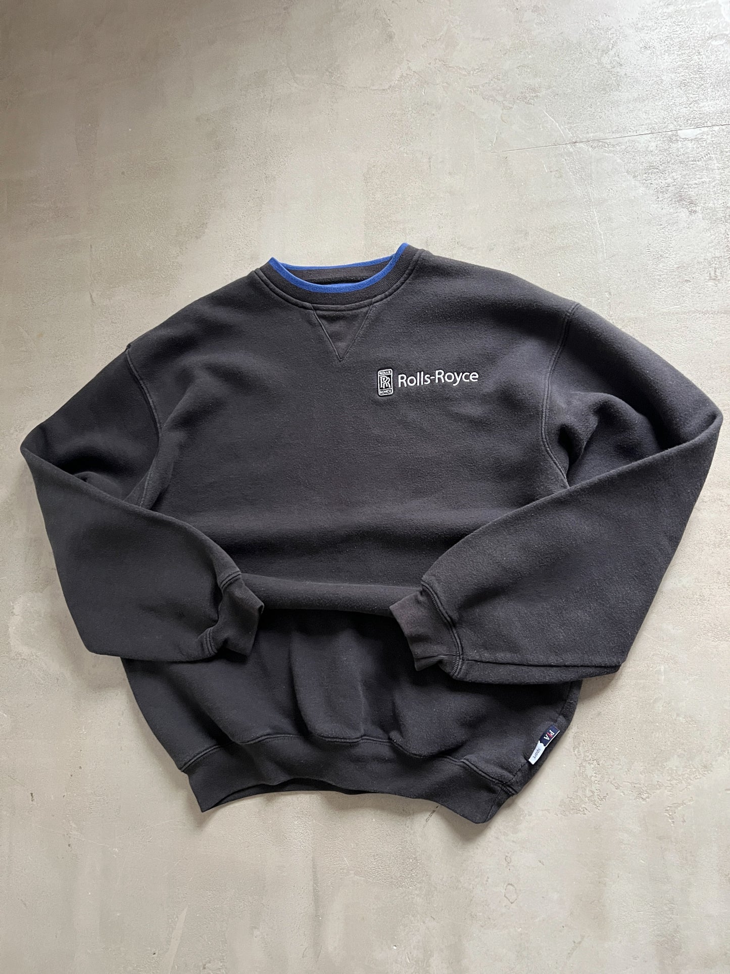 BLACK ROLLS ROYCE SWEATER - 1990S - M