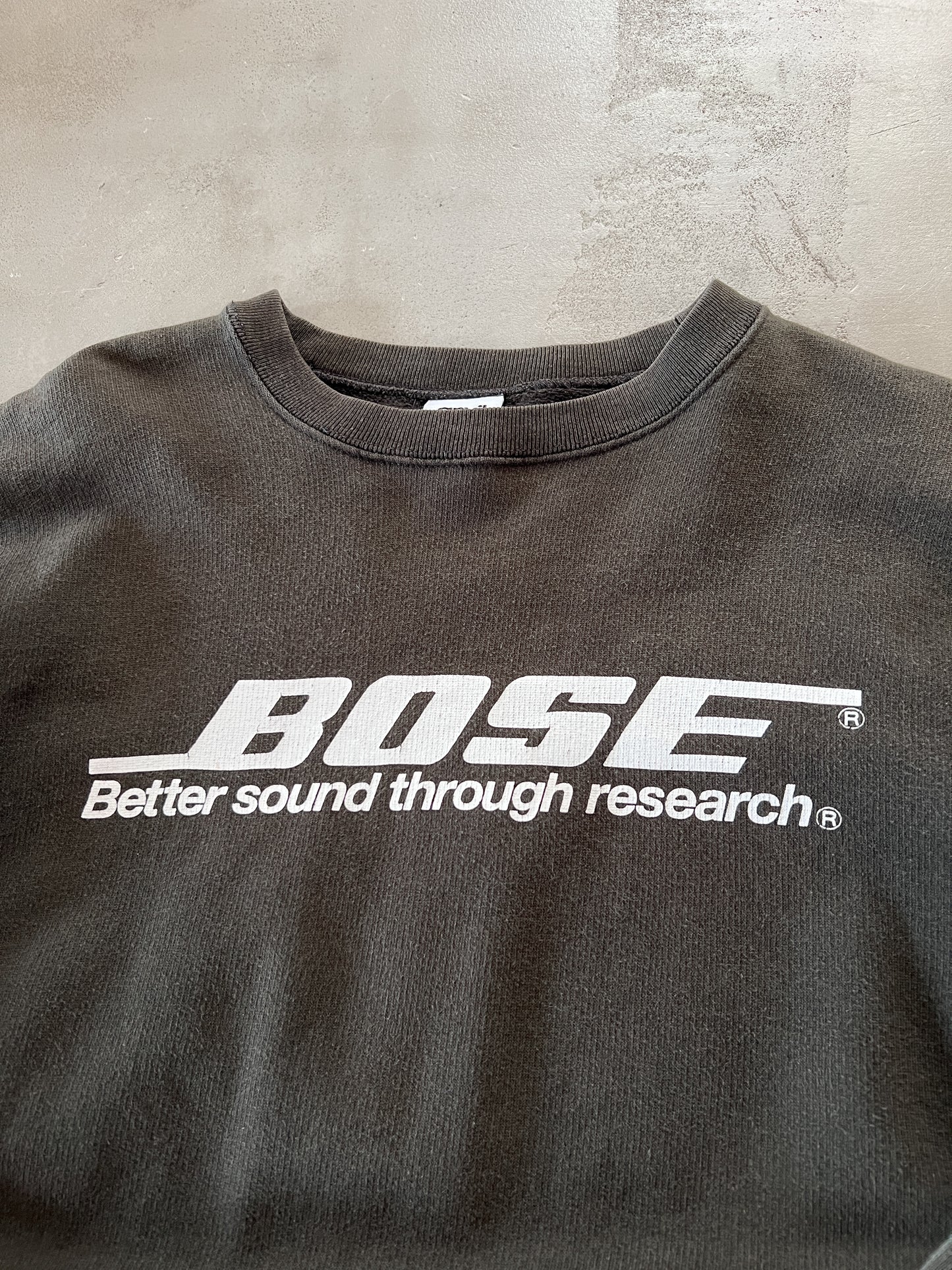 FADED BLACK BOSE PROMO SWEATER - 1990S - M