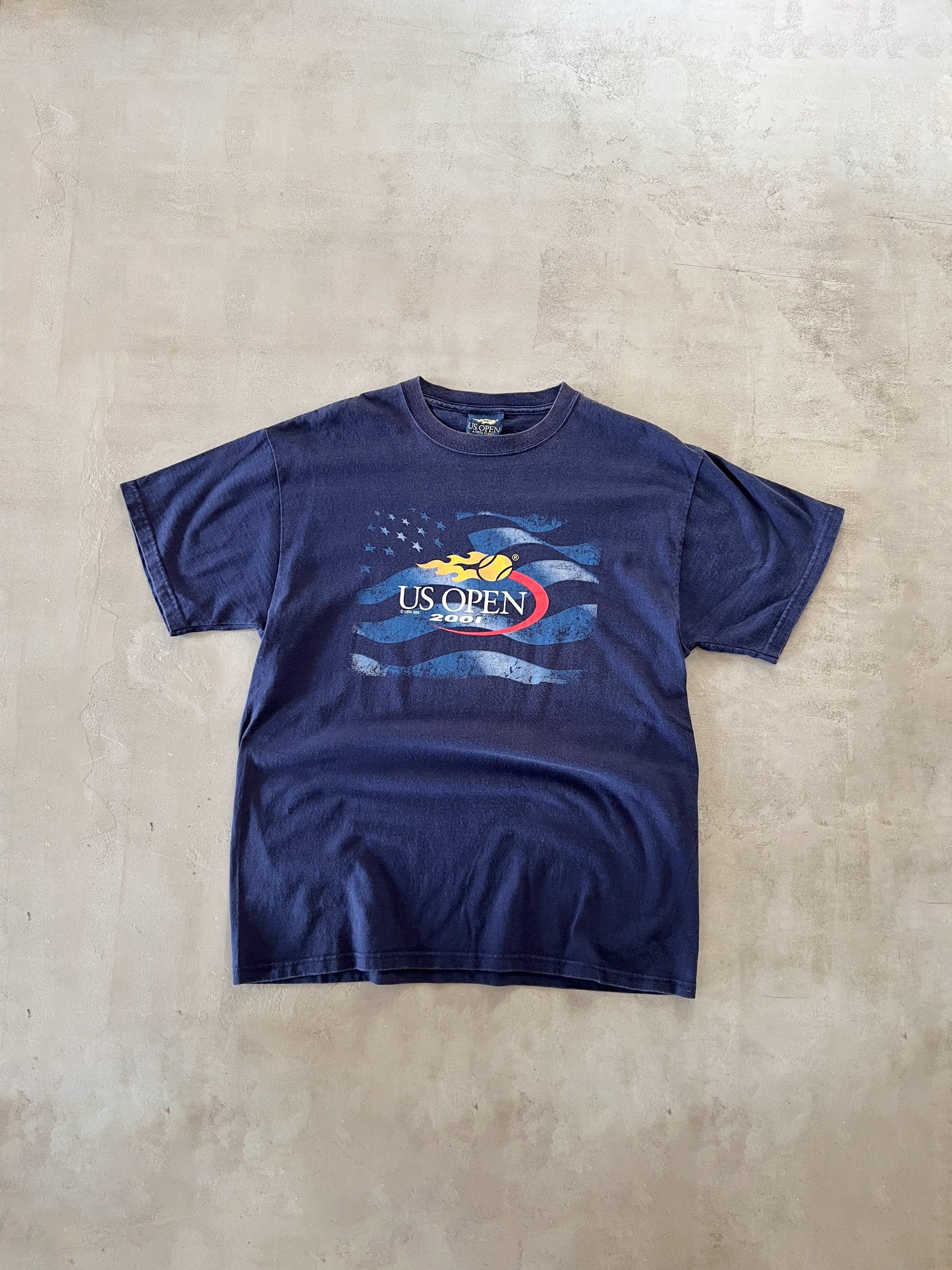 FADED NAVY US OPEN TENNIS TEE - 2001 - L