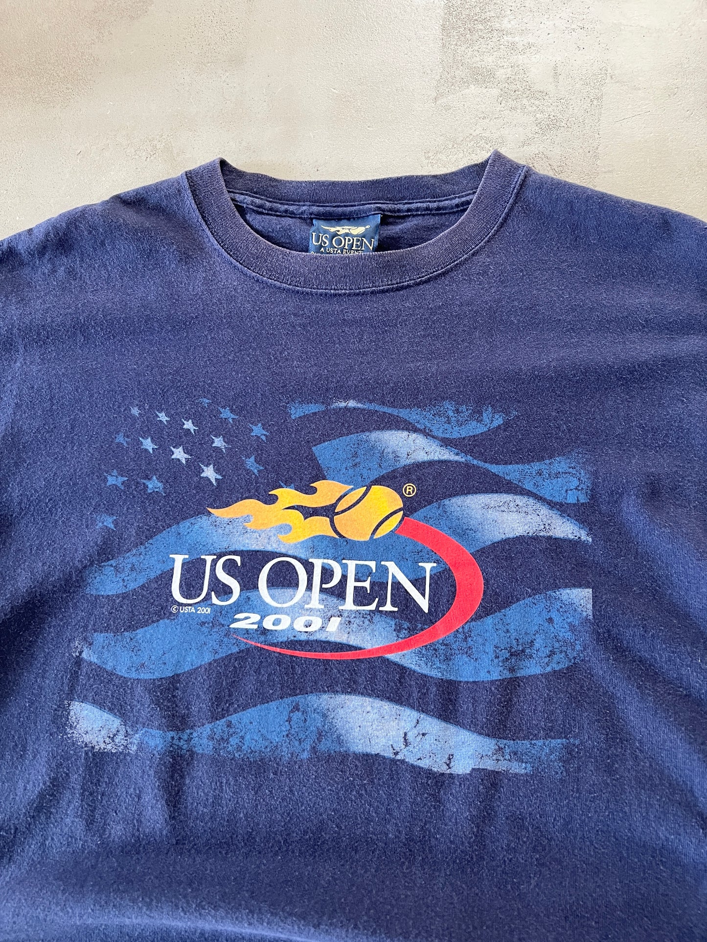 FADED NAVY US OPEN TENNIS TEE - 2001 - L