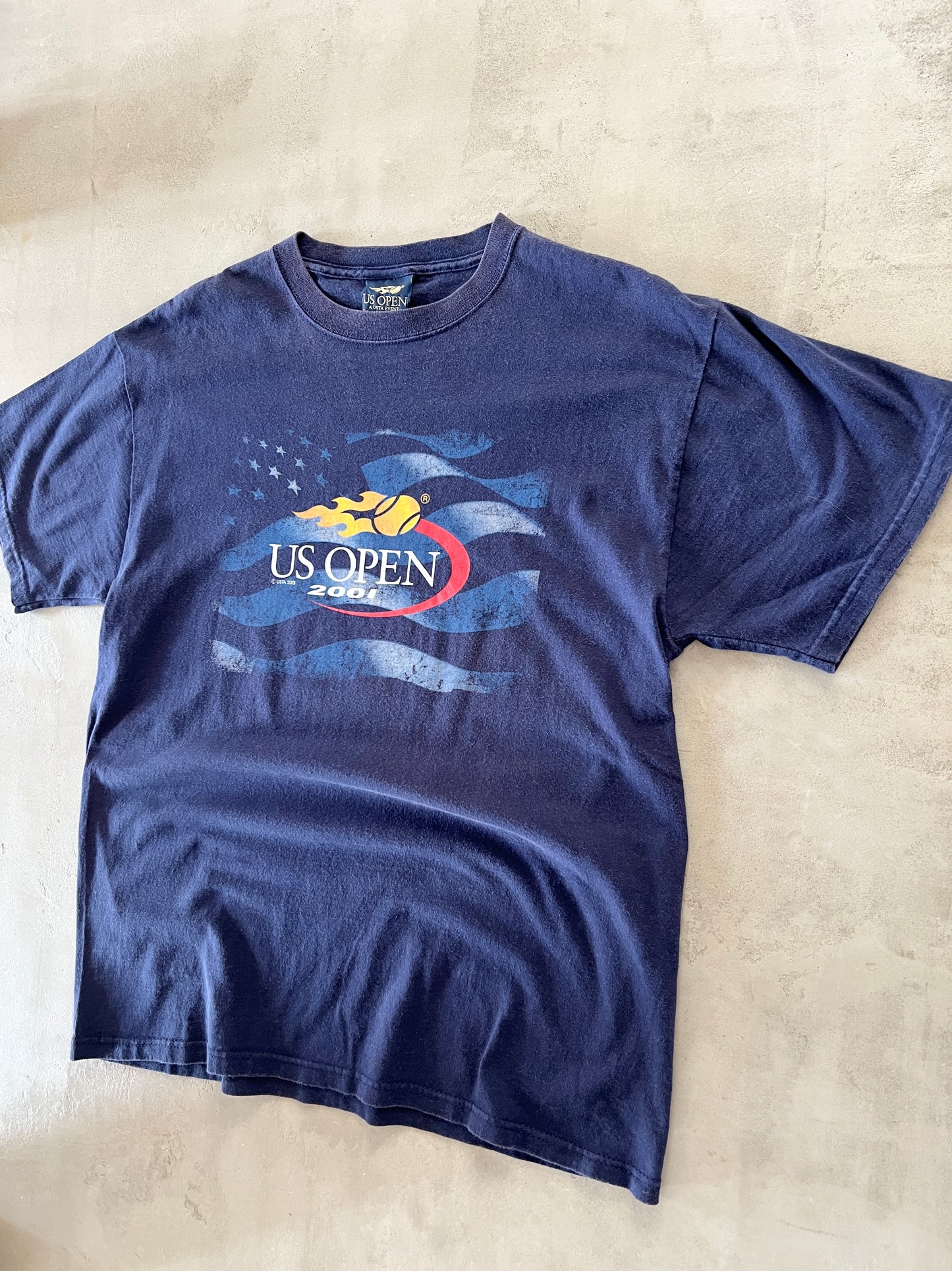 FADED NAVY US OPEN TENNIS TEE - 2001 - L