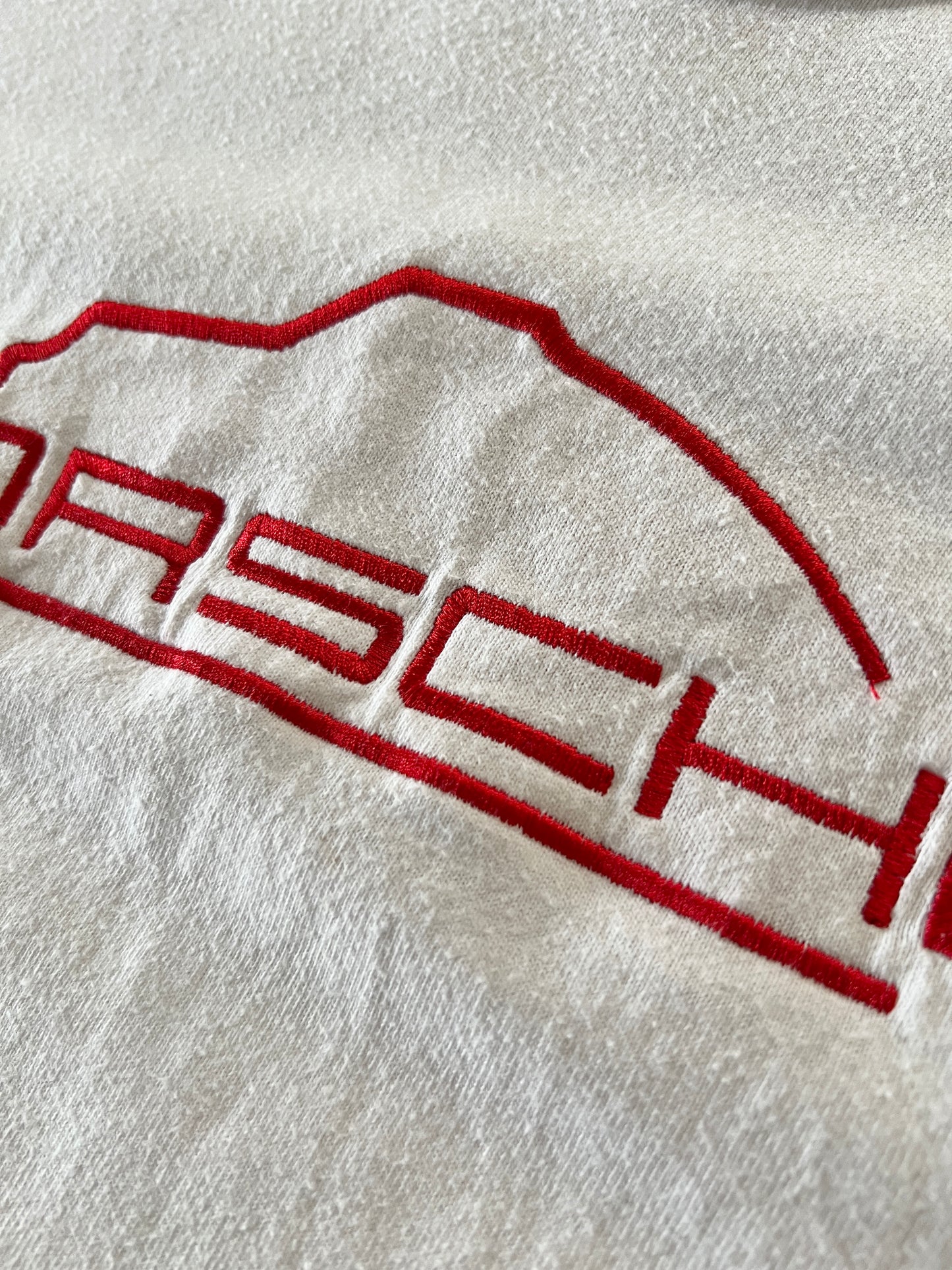 WHITE PORSCHE TEE - 1990S - XL