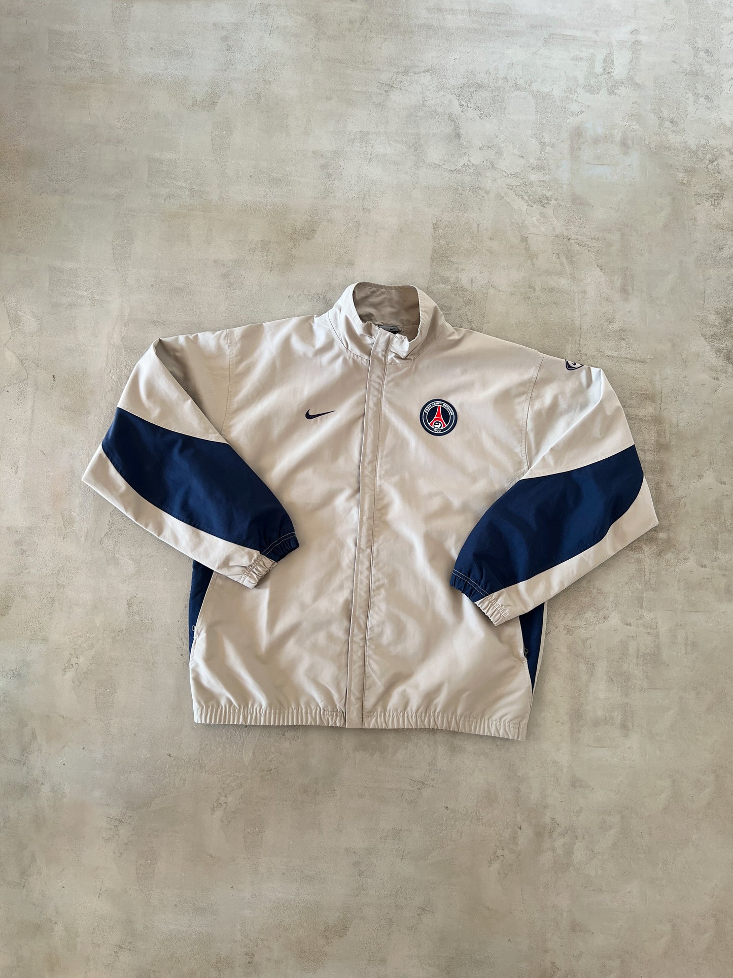 BEIGE PSG NIKE TRACK JACKET - 2000S - L