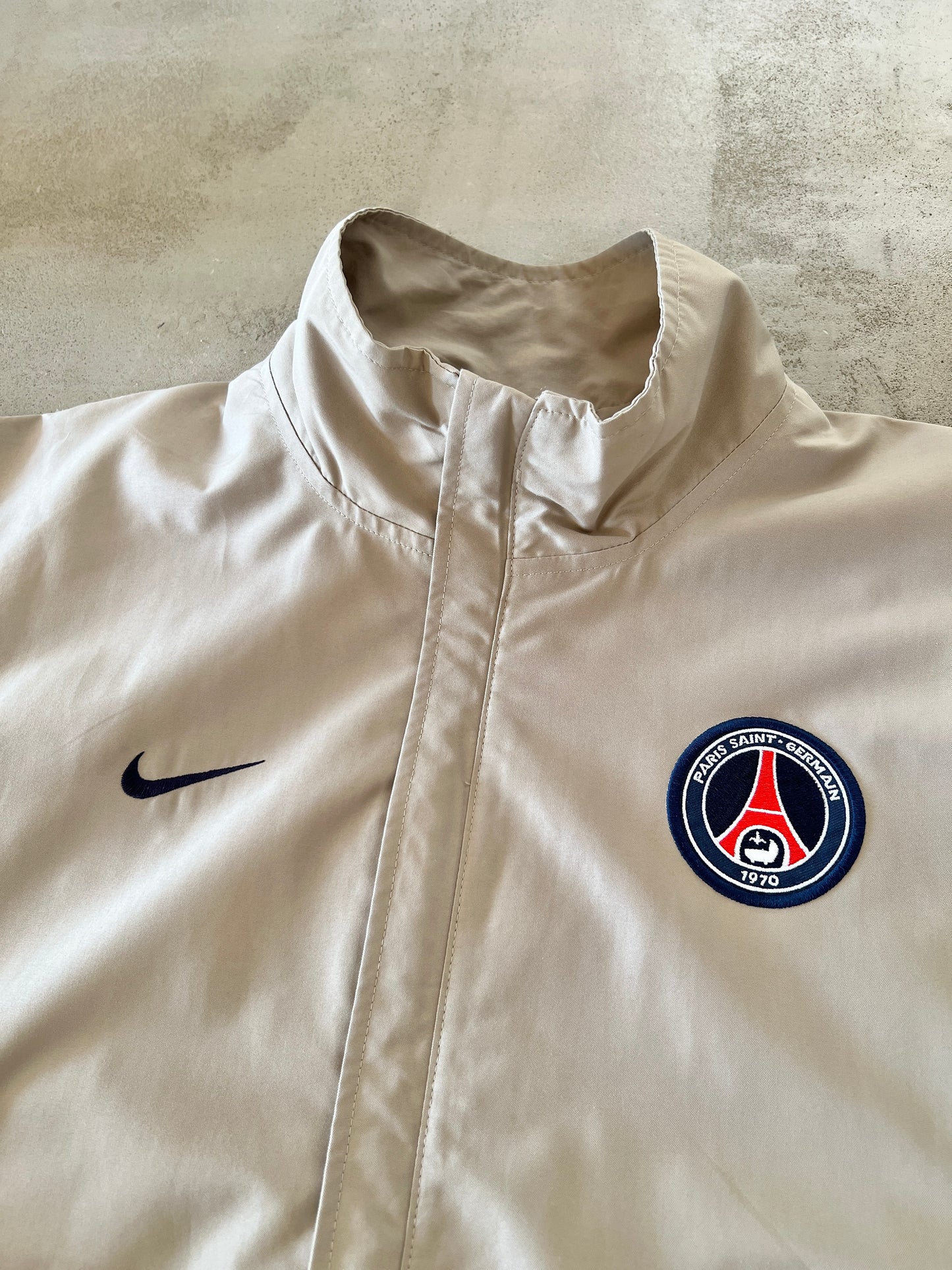 BEIGE PSG NIKE TRACK JACKET - 2000S - L