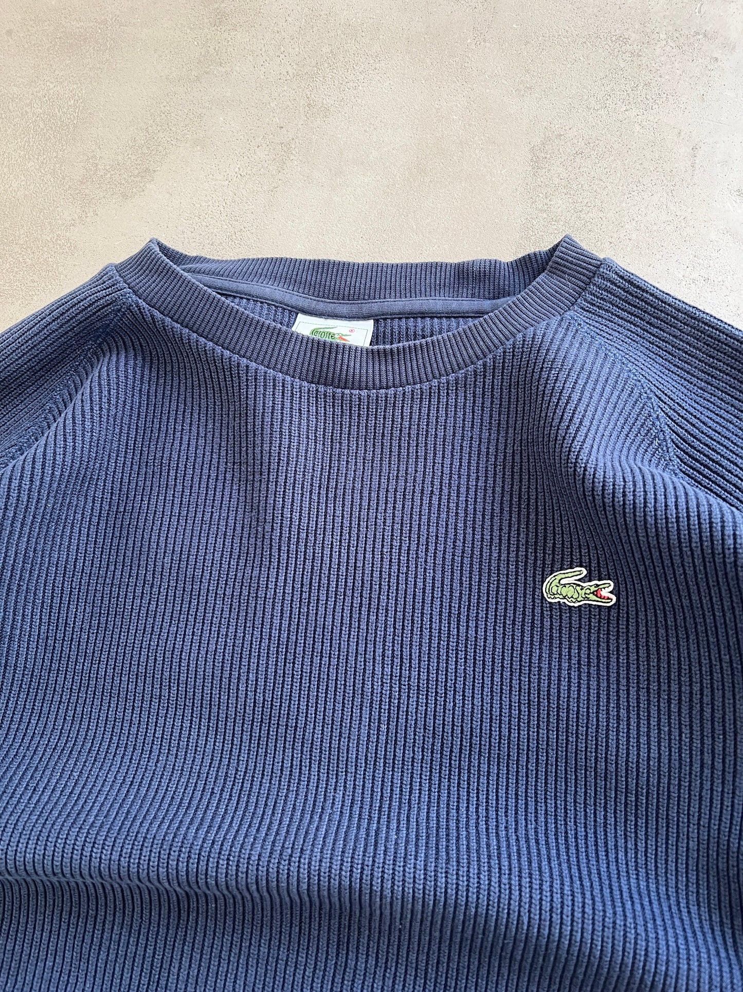 NAVY LACOSTE SWEATER - 2000S - M