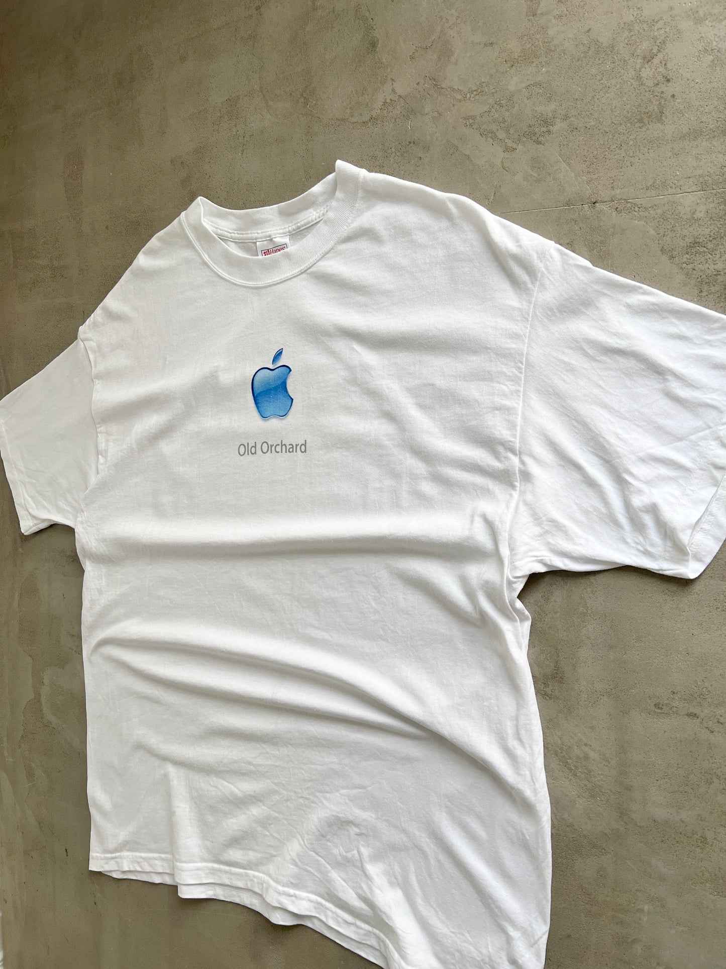 WHITE APPLE PROMO TEE - 2000S - L