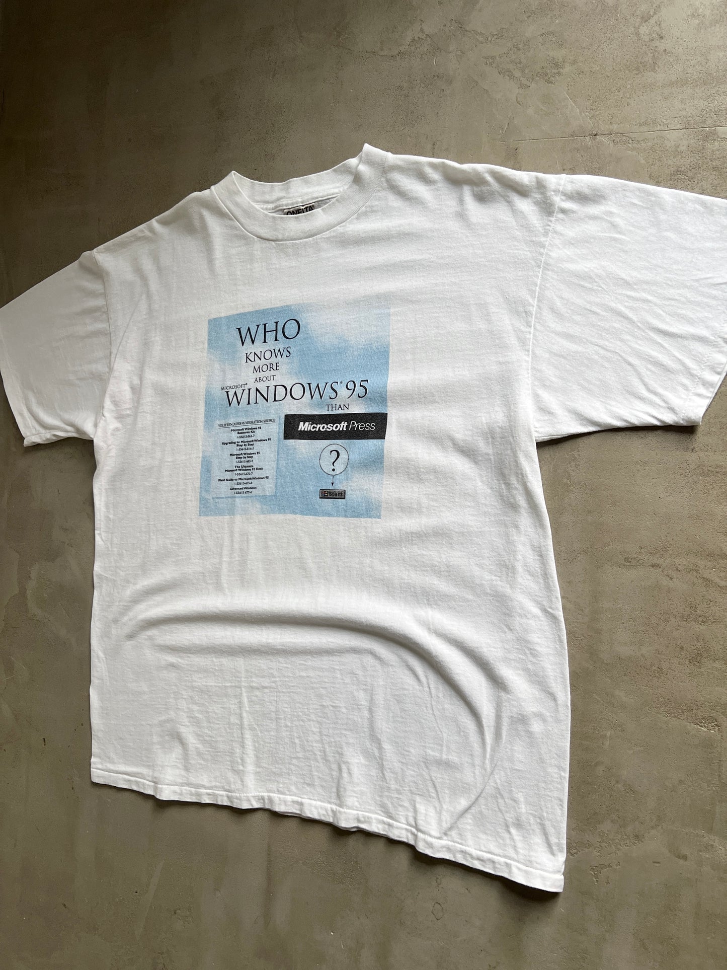 WHITE WINDOWS PROMO TEE - 1990S - XL