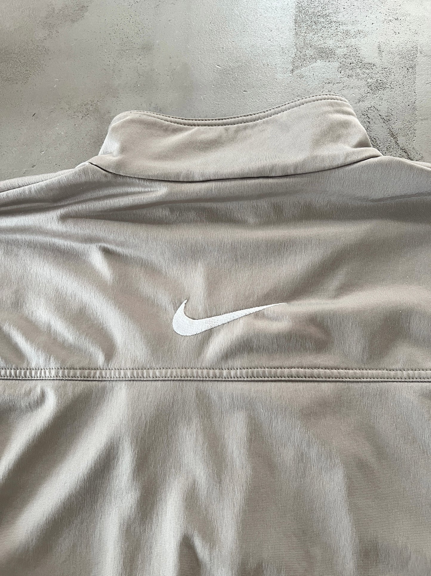 BEIGE NIKE TRACK JACKET - 2000S - L