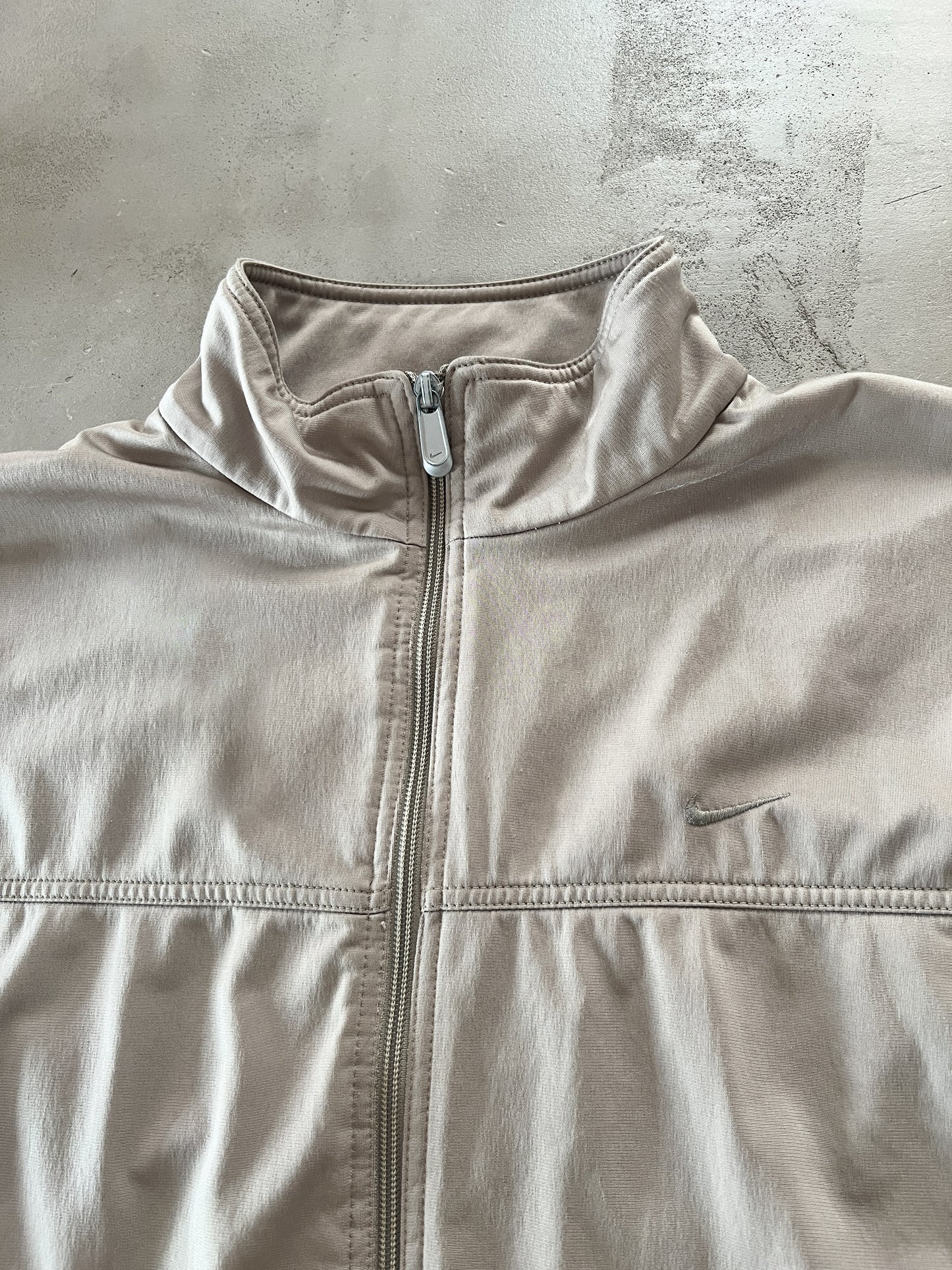 BEIGE NIKE TRACK JACKET - 2000S - L