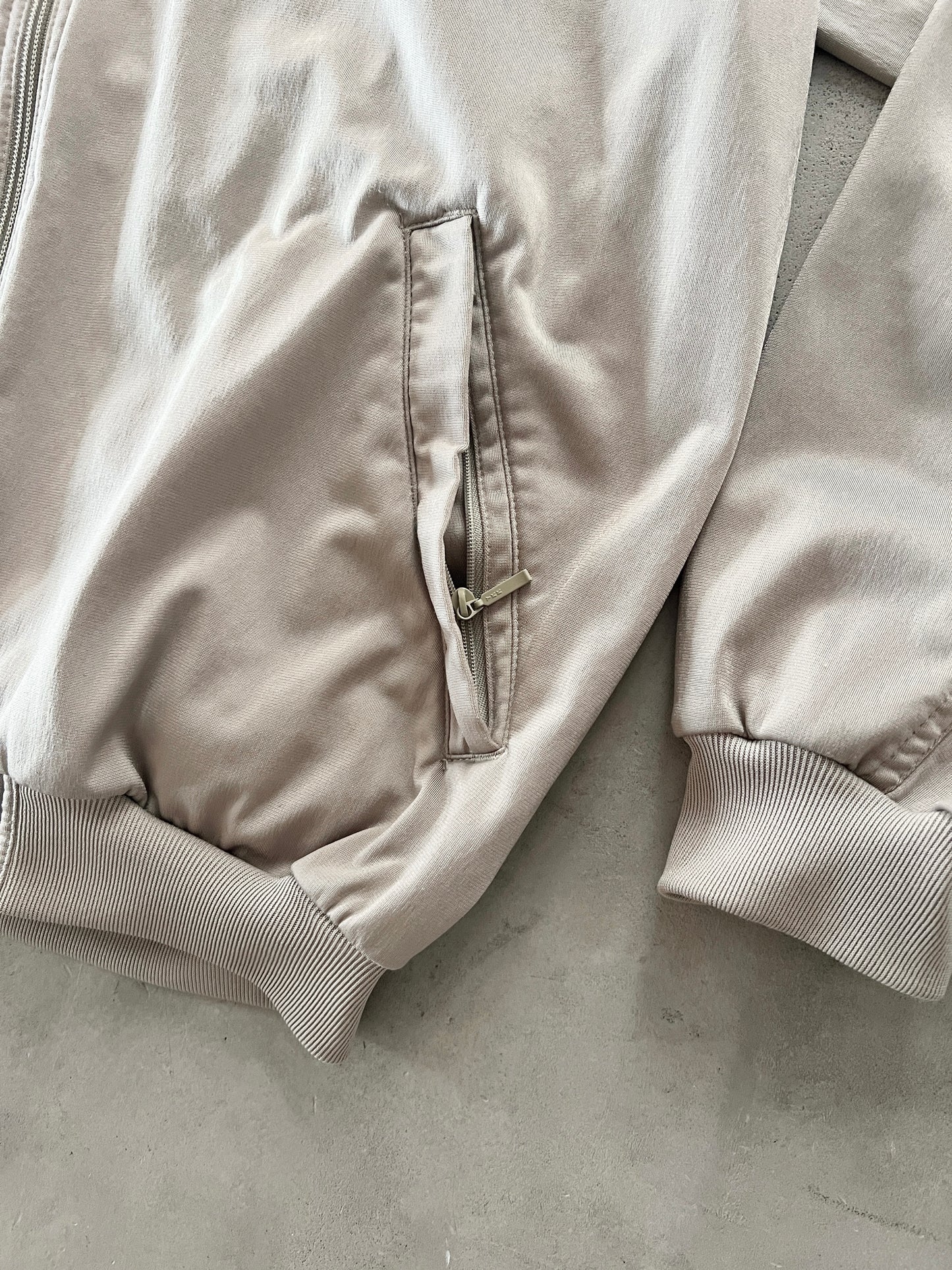 BEIGE NIKE TRACK JACKET - 2000S - L