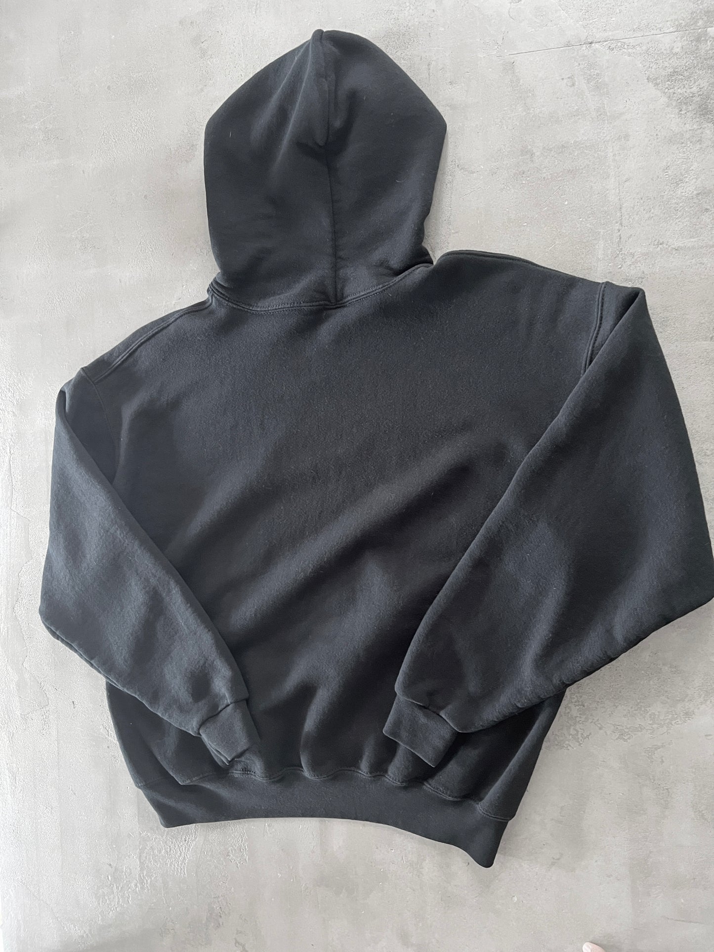 BLACK APPLE HOODIE - 1990S - L/M