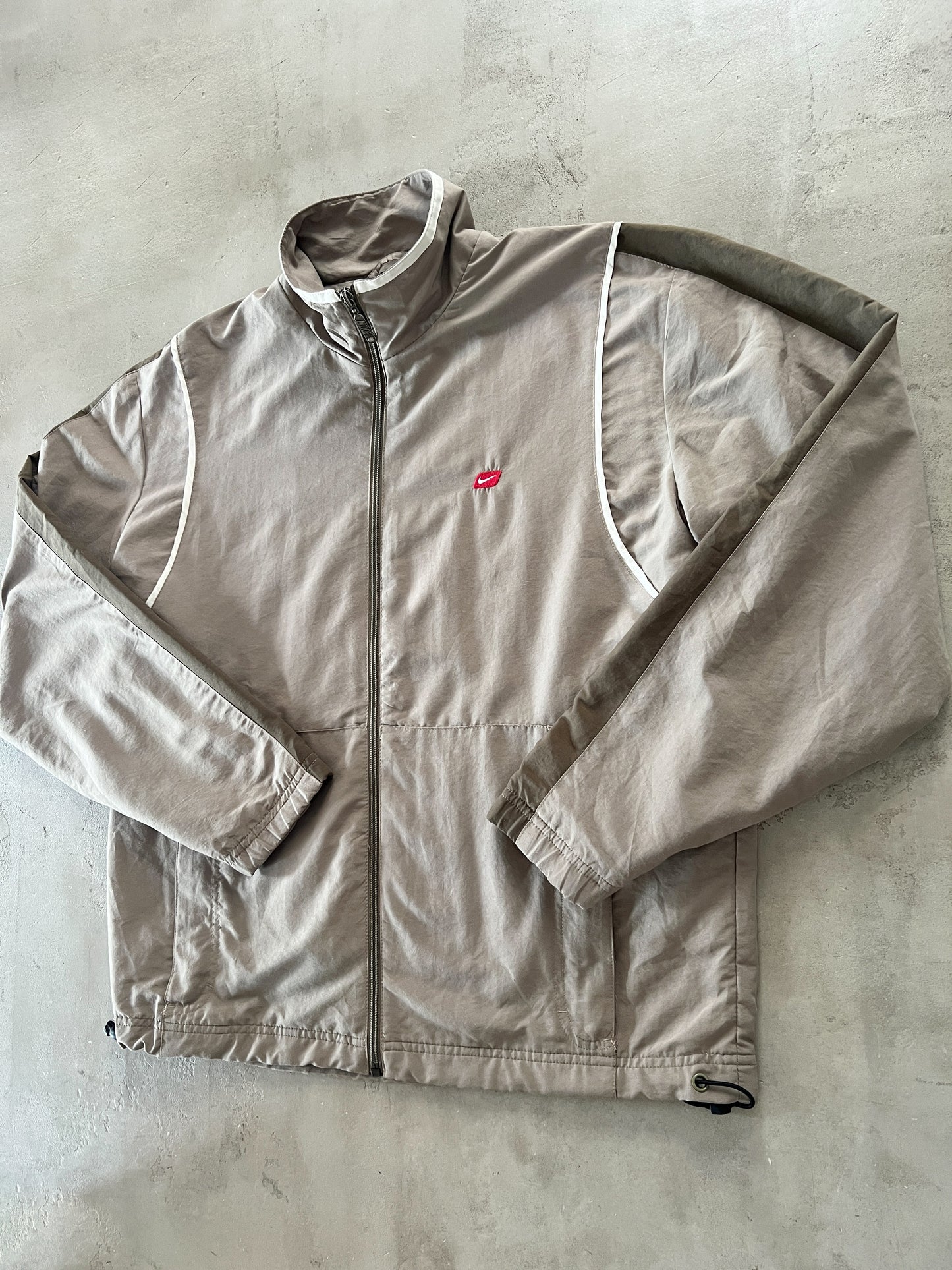 KHAKI NIKE TRACK JACKET - 2000S - M