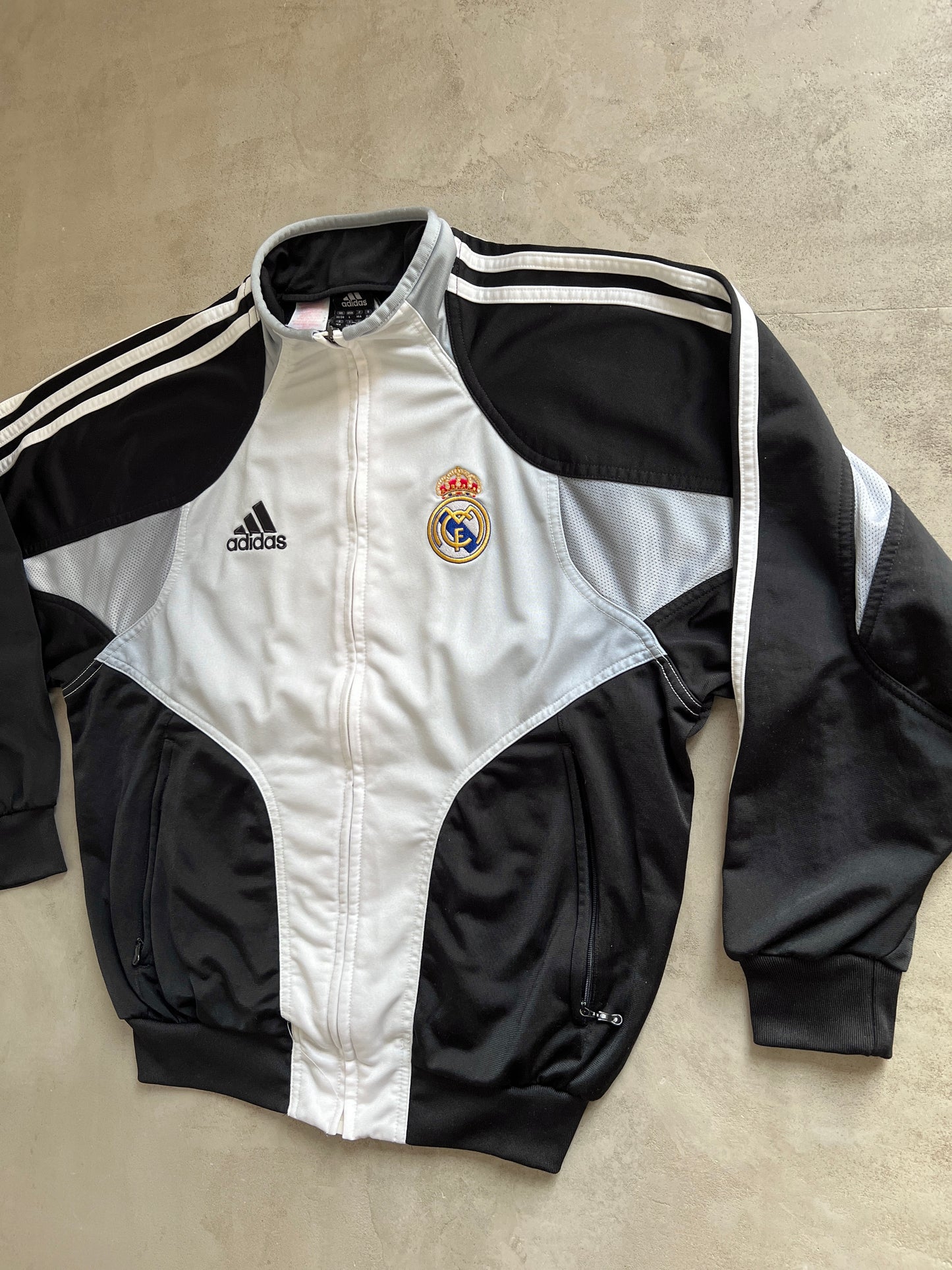 GREY REAL MADRID TRACK JACKET - 2000S - S