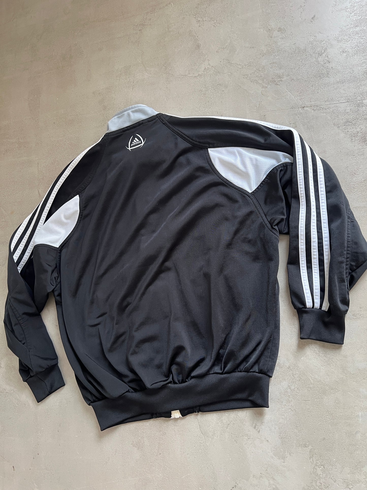 GREY REAL MADRID TRACK JACKET - 2000S - S