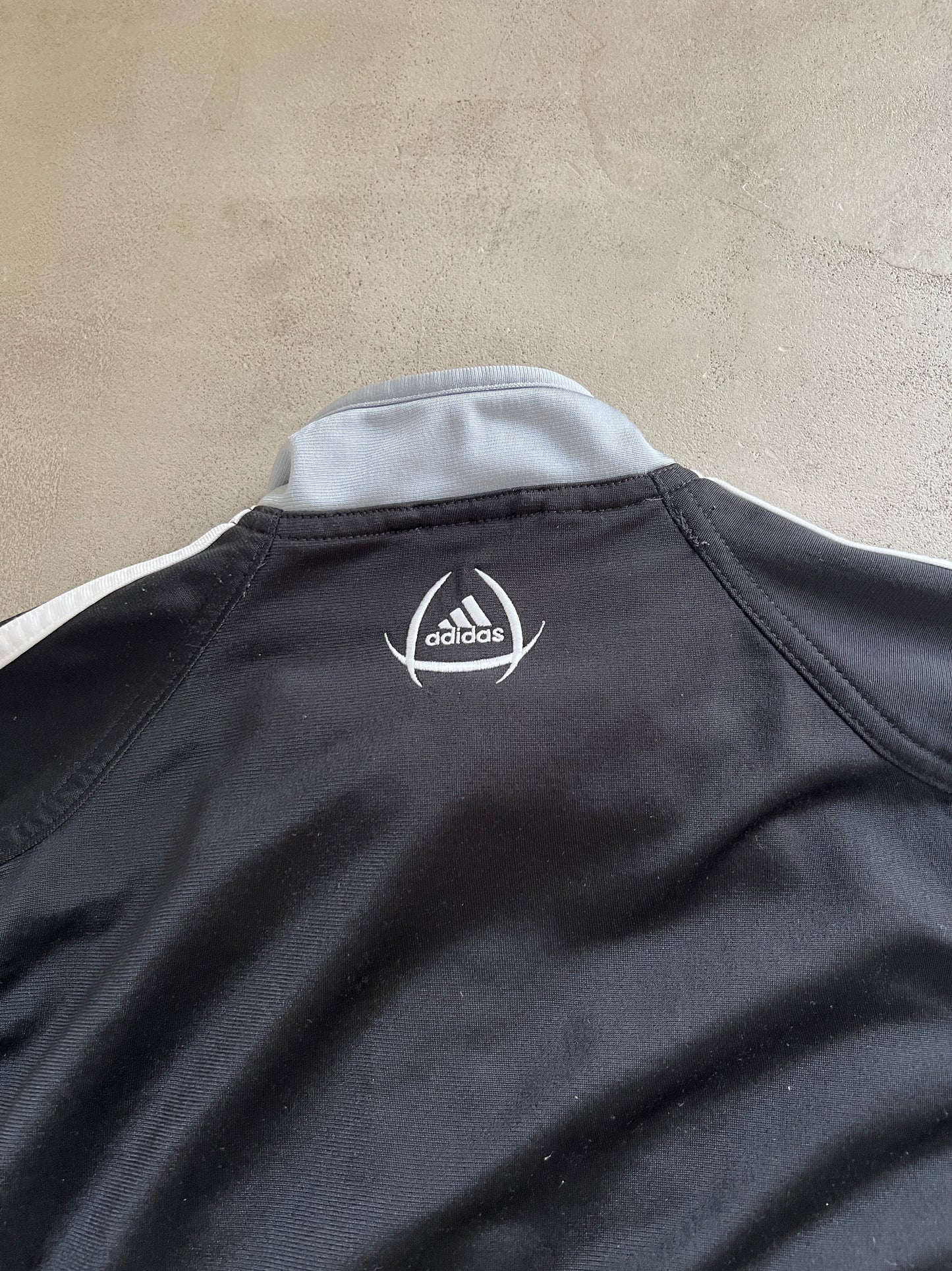 GREY REAL MADRID TRACK JACKET - 2000S - S