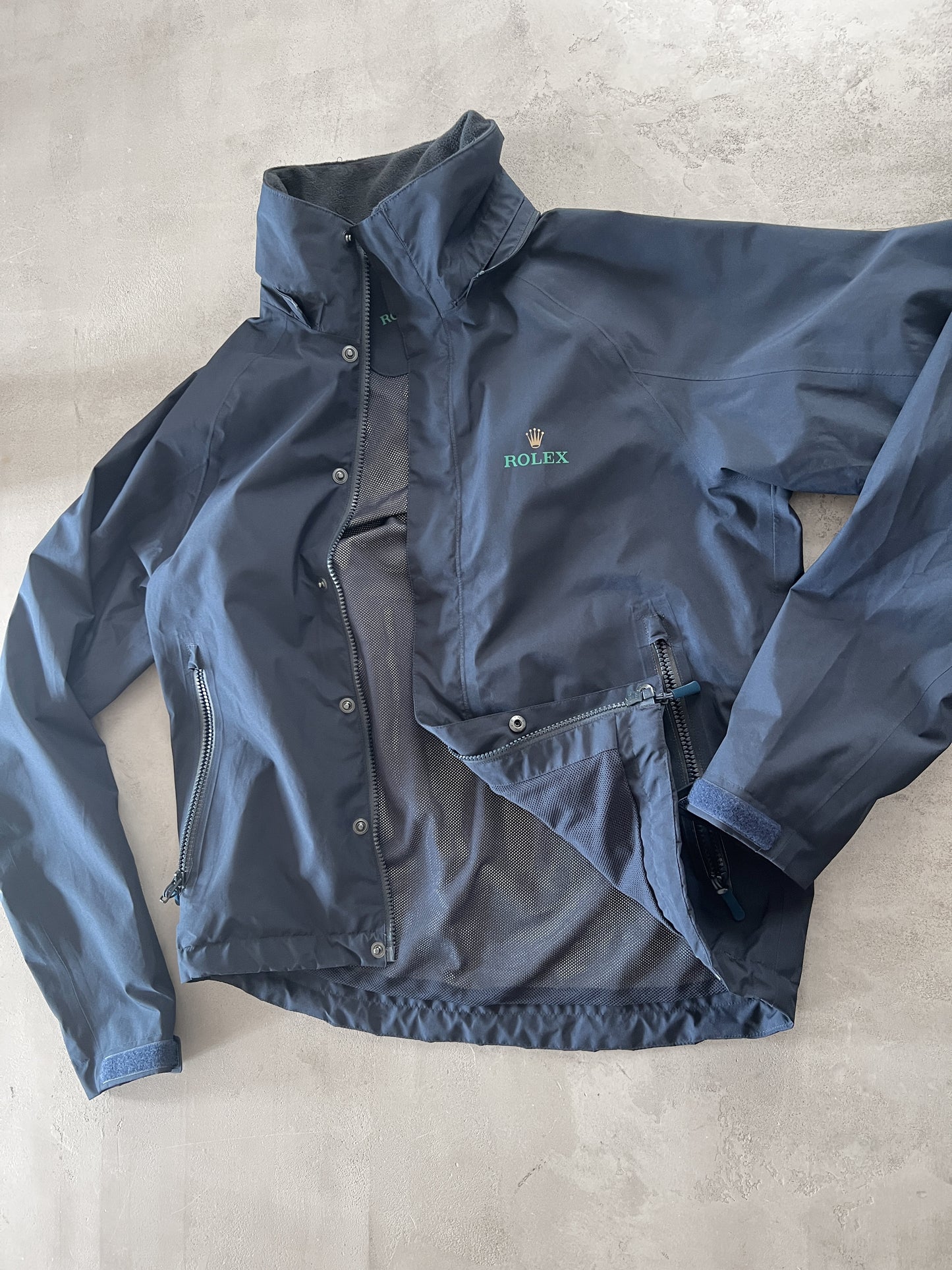NAVY ROLEX GORE-TEX JACKET - 2000S - M