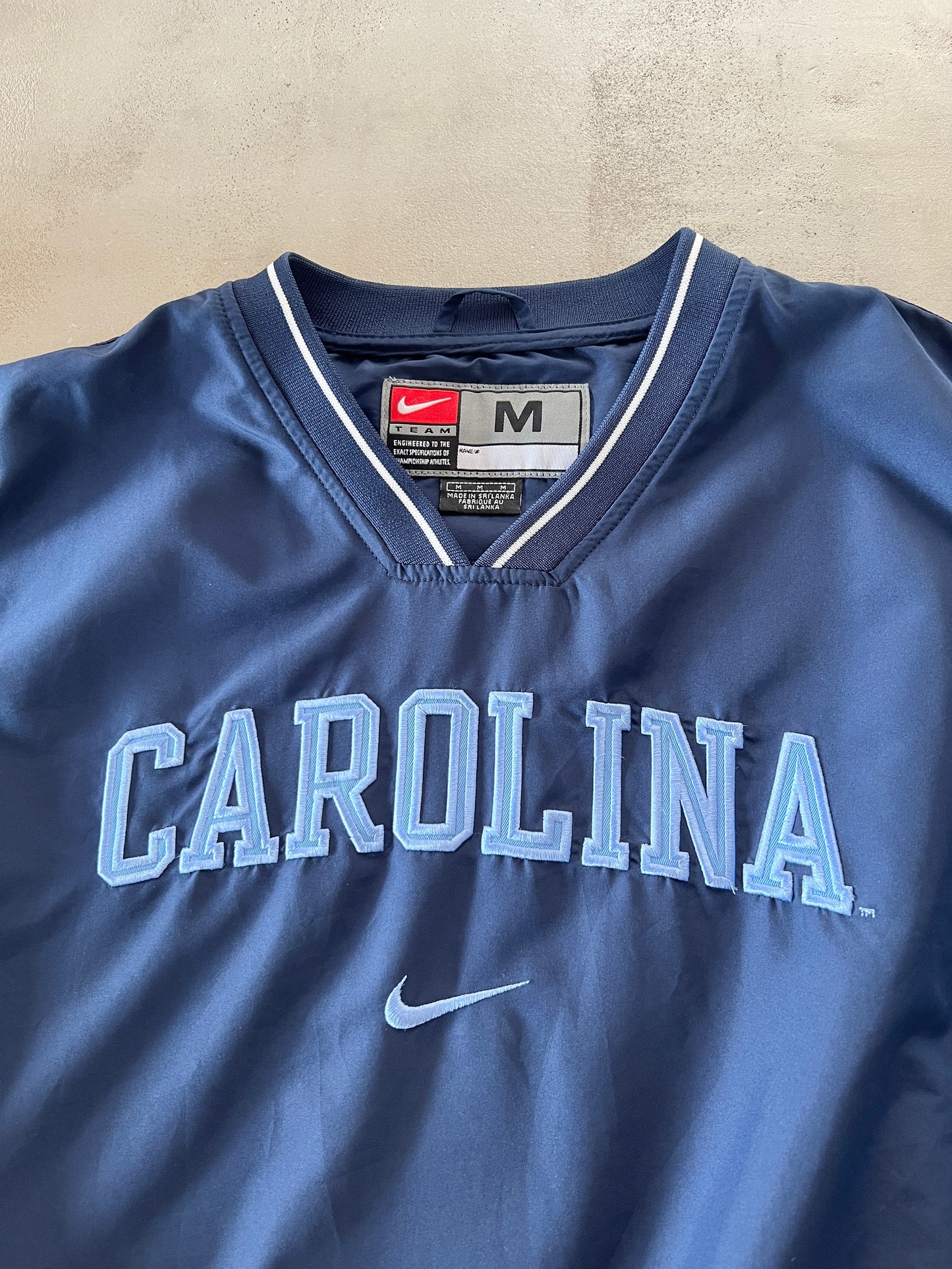 NAVY/BABY BLUE UNC NIKE LONGSLEEVE - 1990S - M/L