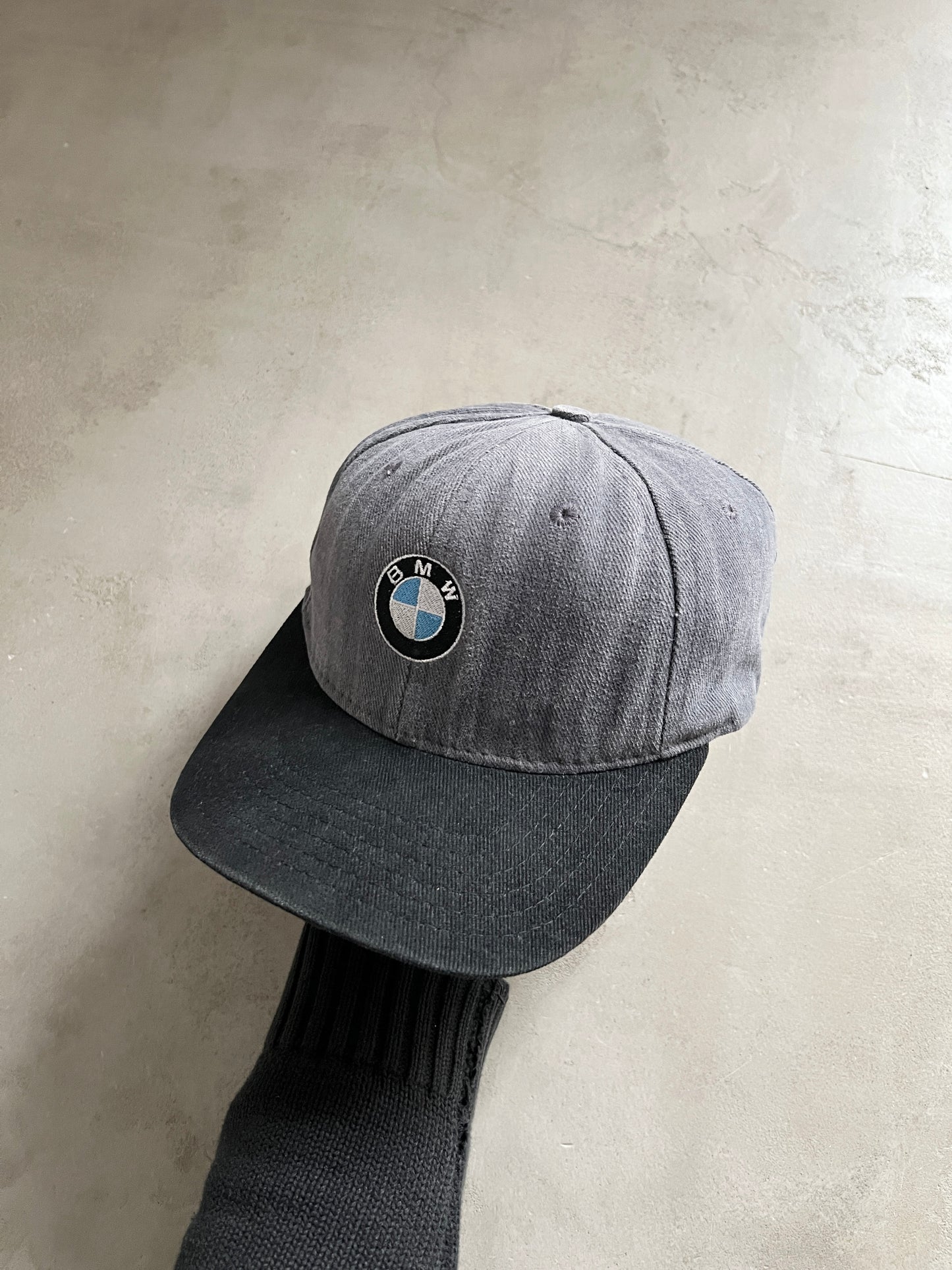 FADED GREY BMW CAP - 1990S
