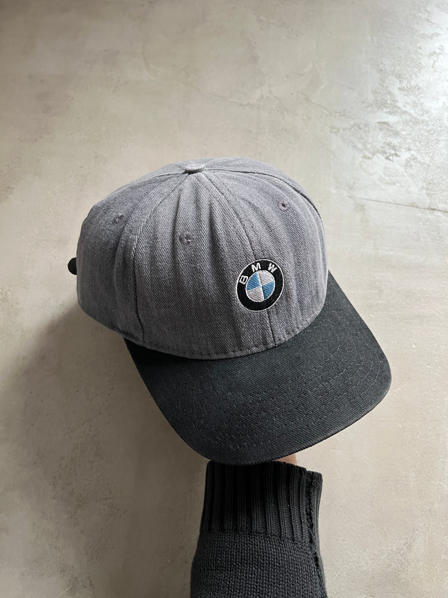 FADED GREY BMW CAP - 1990S