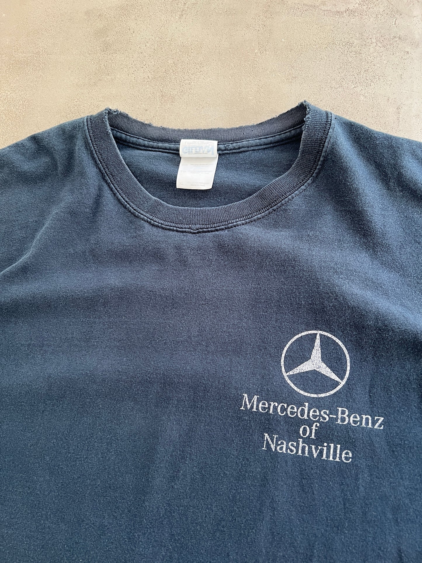 FADED NAVY MERCEDES BENZ SL TEE - 2000S - XL