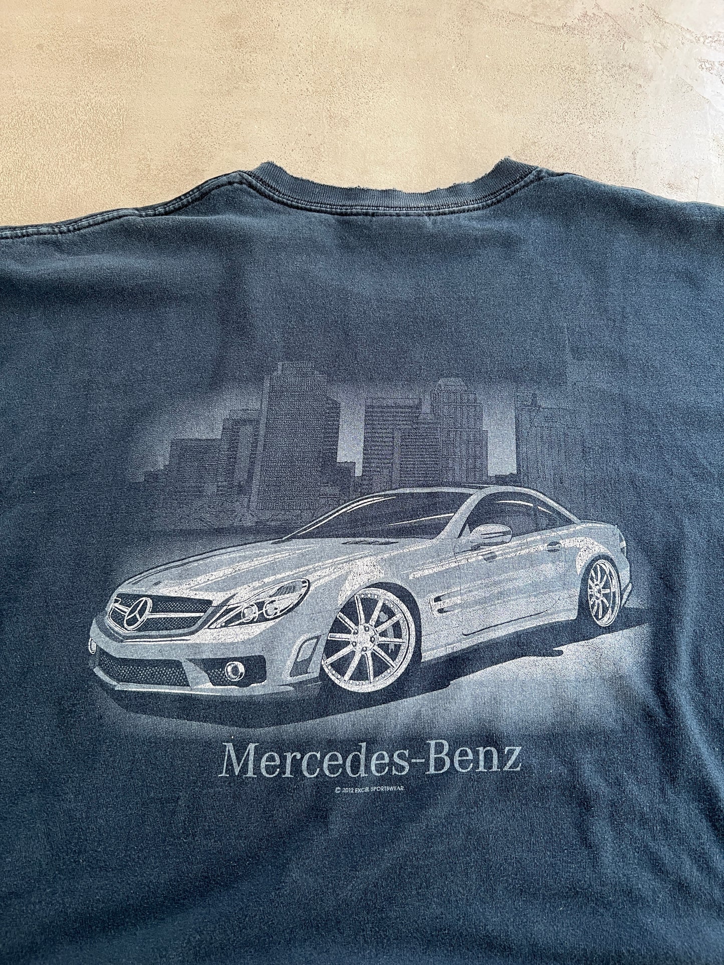 FADED NAVY MERCEDES BENZ SL TEE - 2000S - XL