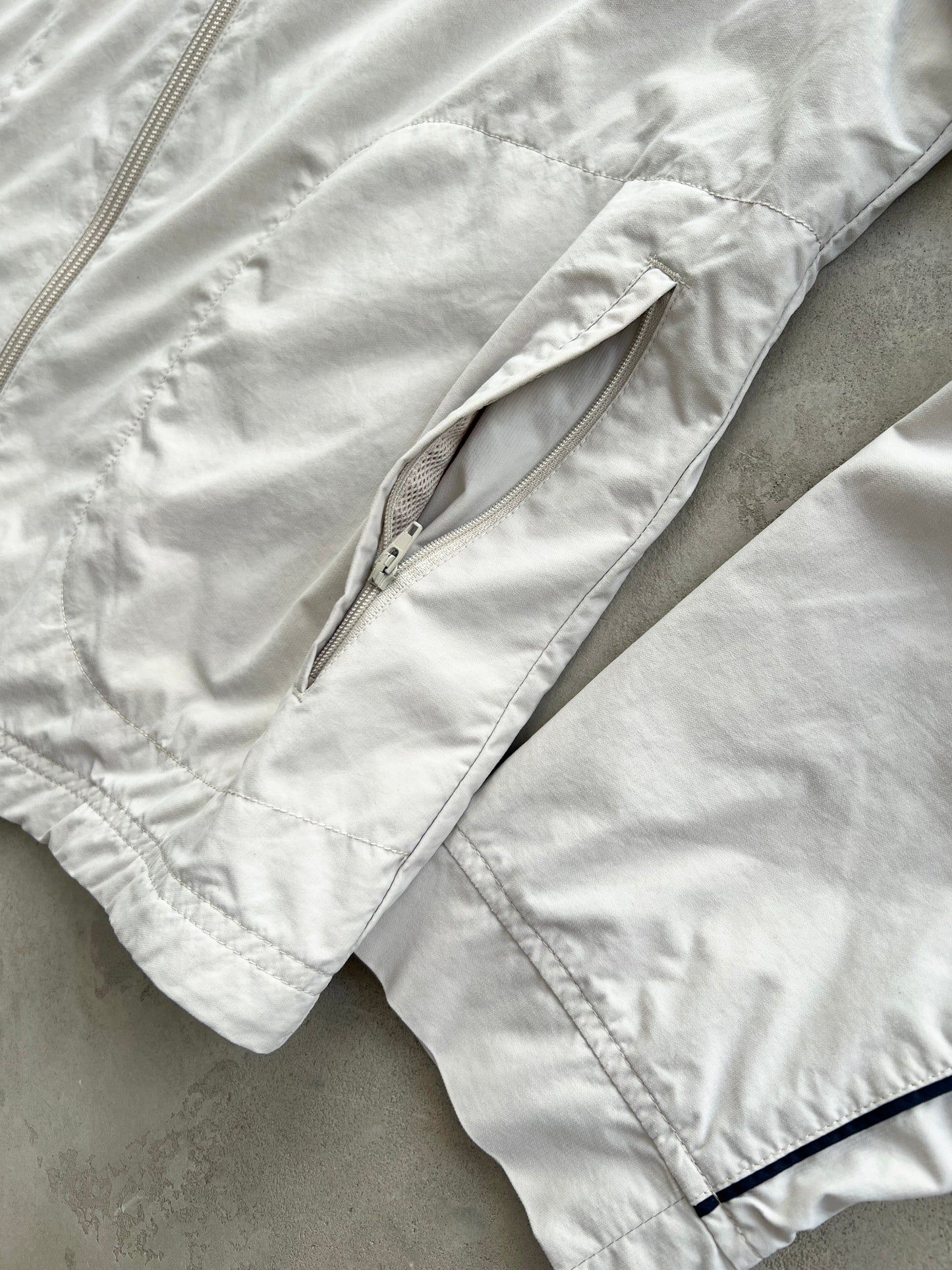 LIGHT BEIGE NIKE TRACK JACKET - 2000S - WMNS L/M