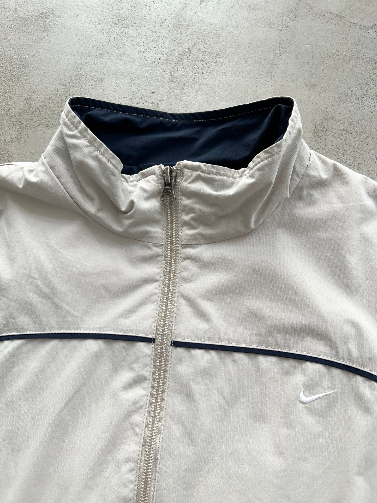 LIGHT BEIGE NIKE TRACK JACKET - 2000S - WMNS L/M