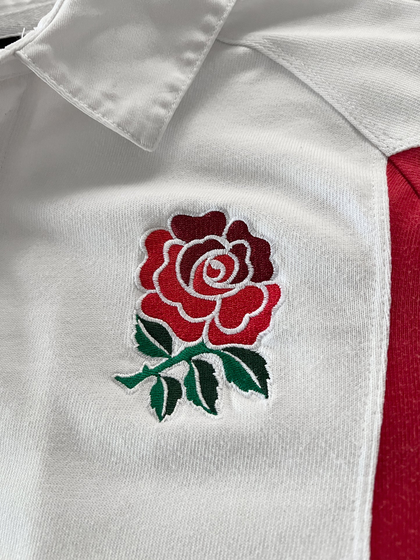 WHITE ENGLAND RUGBY LONGSLEEVE - 2000S - L