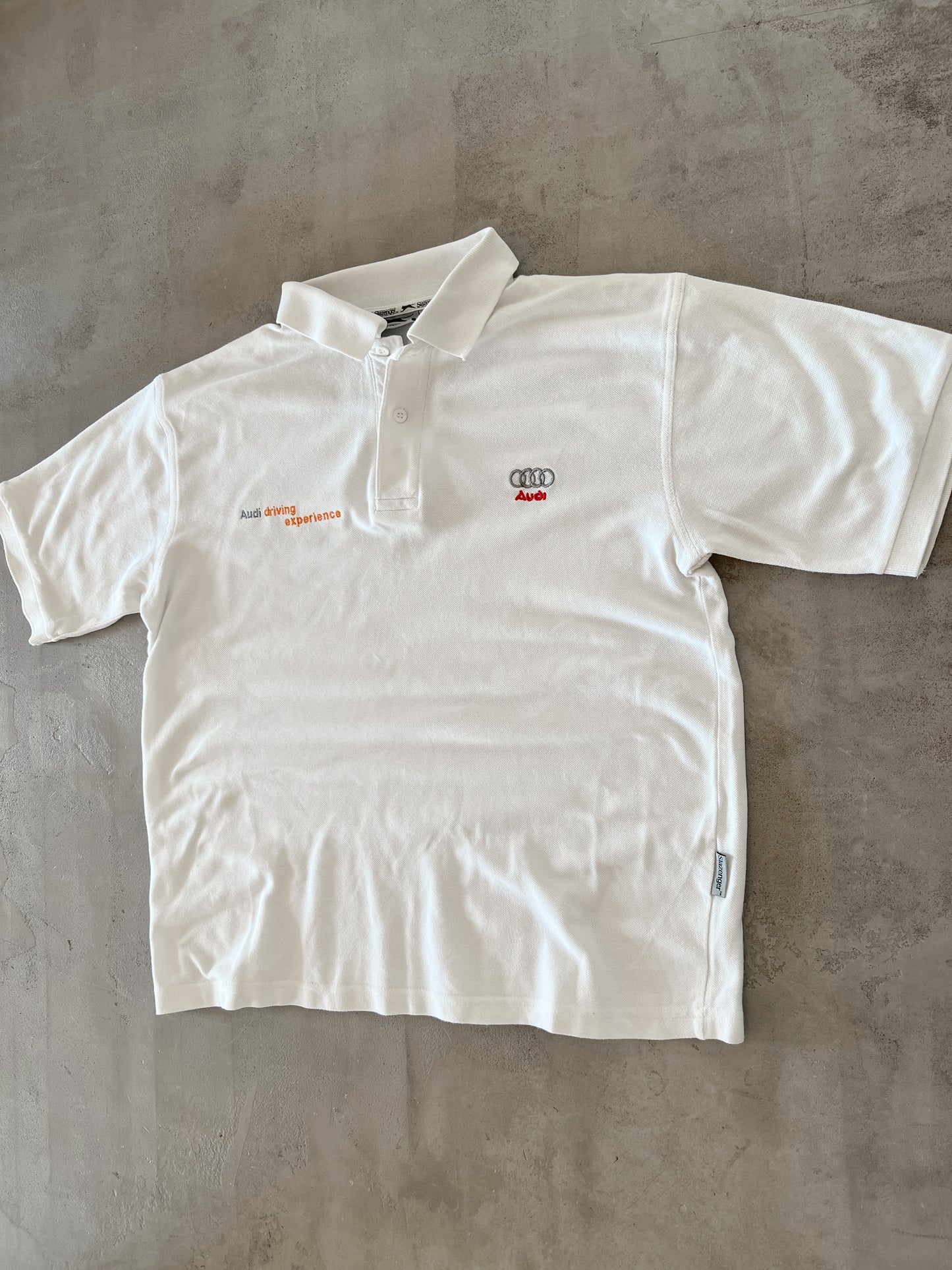 WHITE AUDI STAFF POLO - 1990S - S