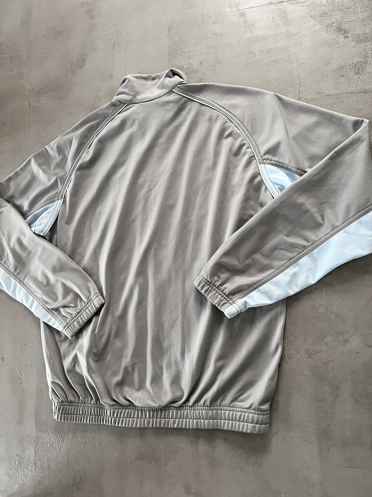 GREY/BABY BLUE NIKE TRACK JACKET - 2000S - L