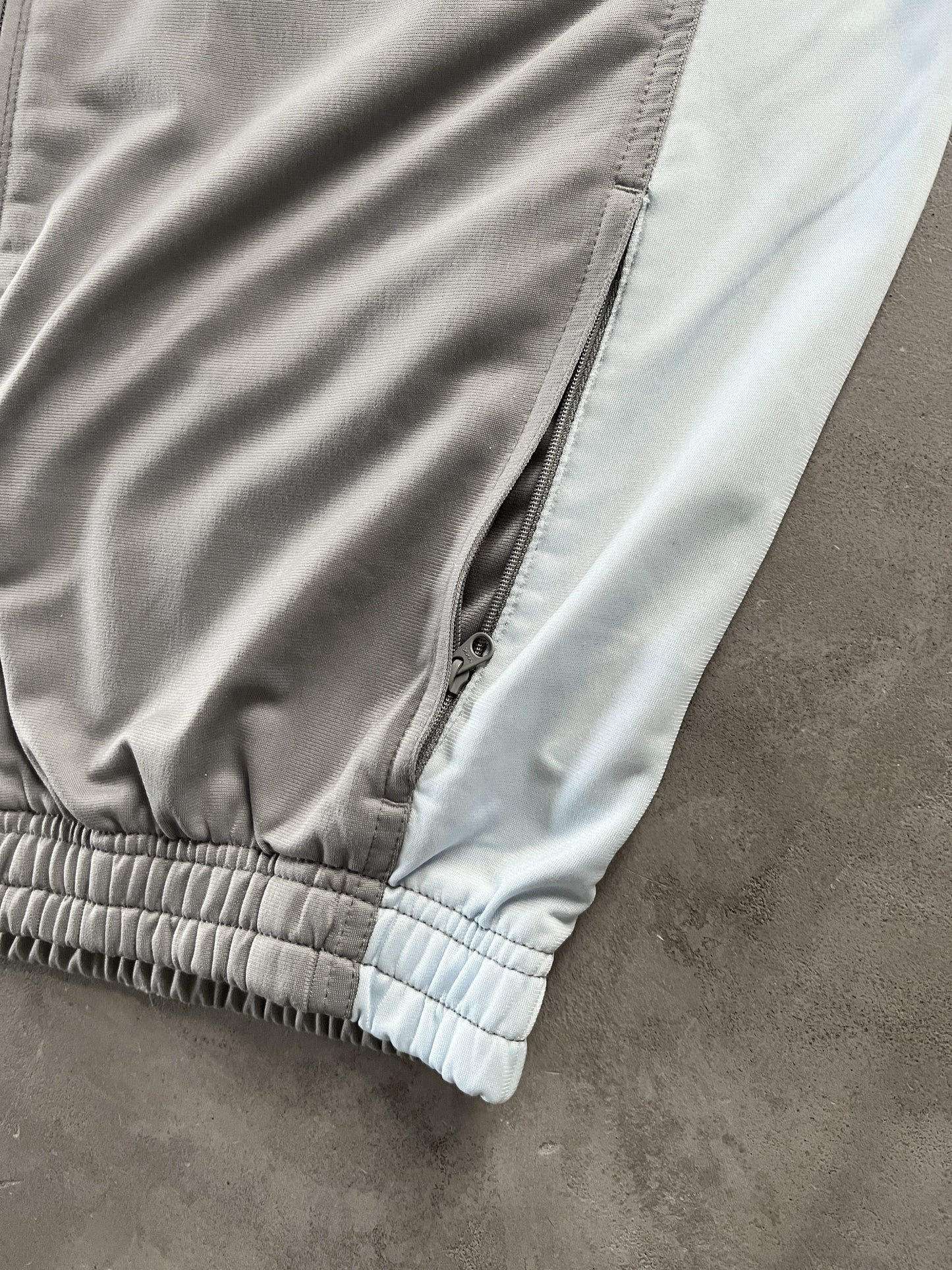 GREY/BABY BLUE NIKE TRACK JACKET - 2000S - L