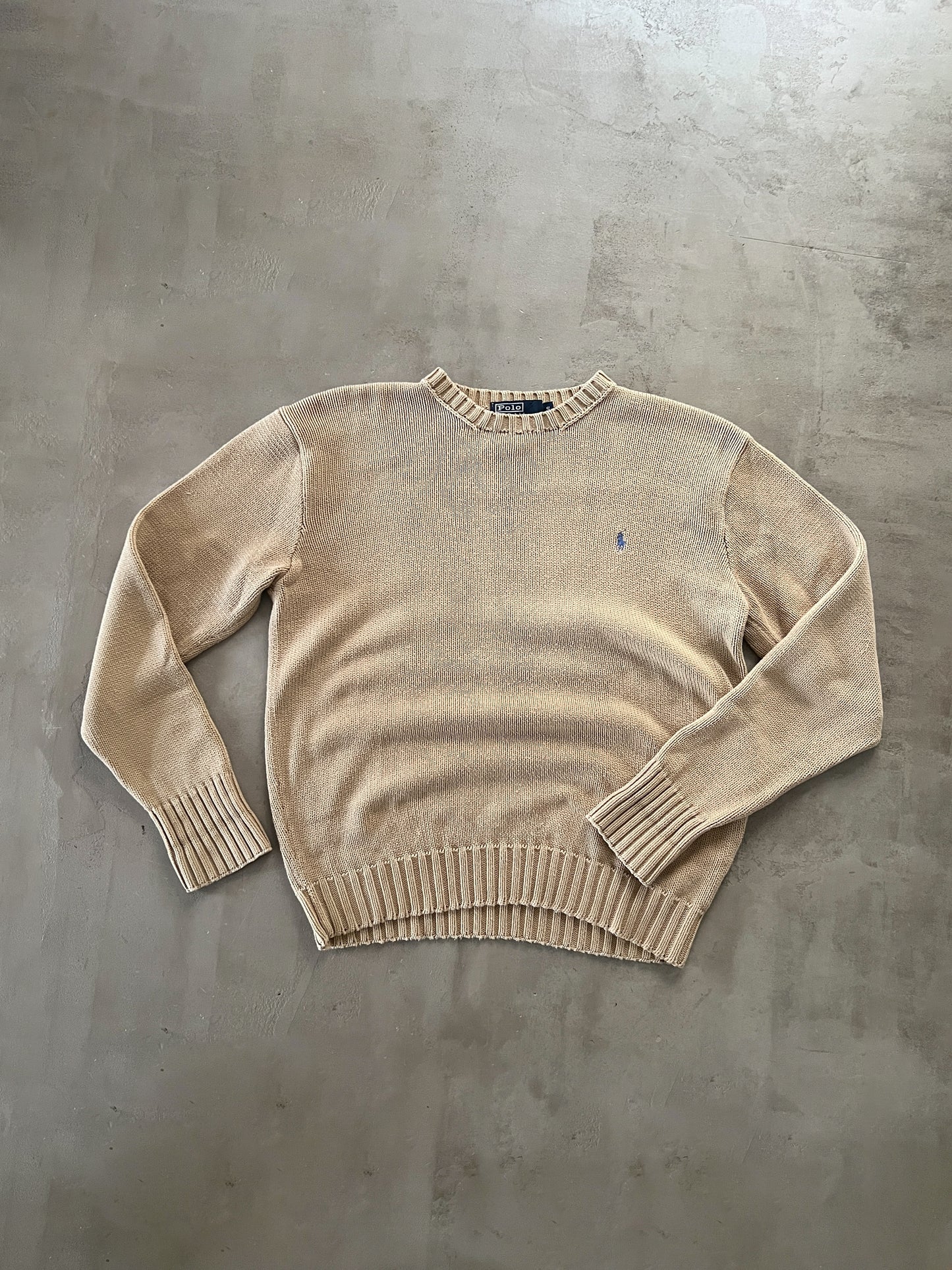 BEIGE RALPH LAUREN KNIT SWEATER - 2000S - S