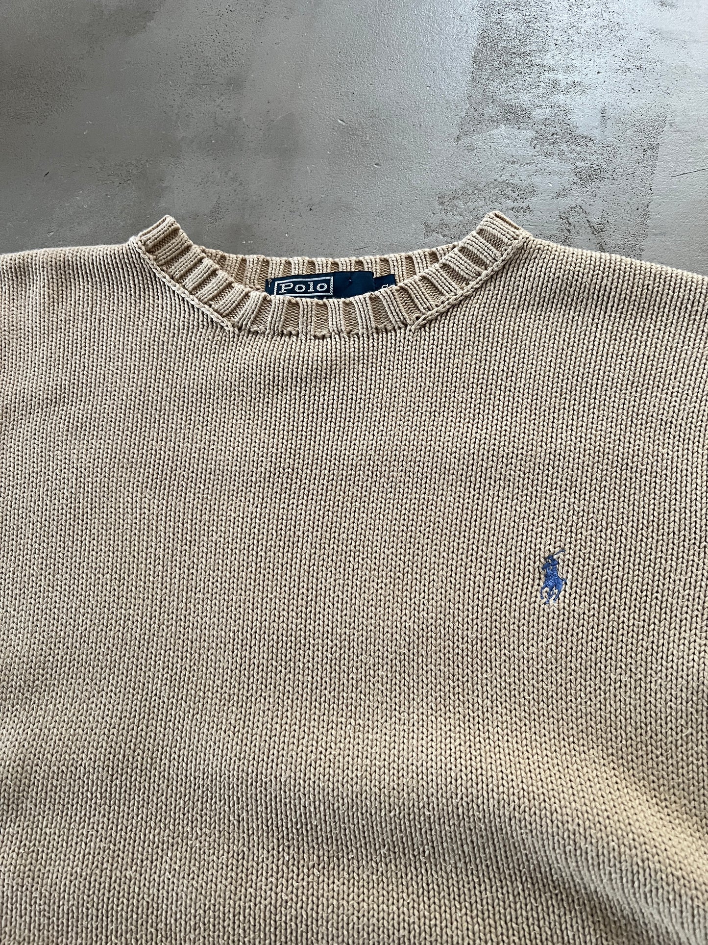 BEIGE RALPH LAUREN KNIT SWEATER - 2000S - S